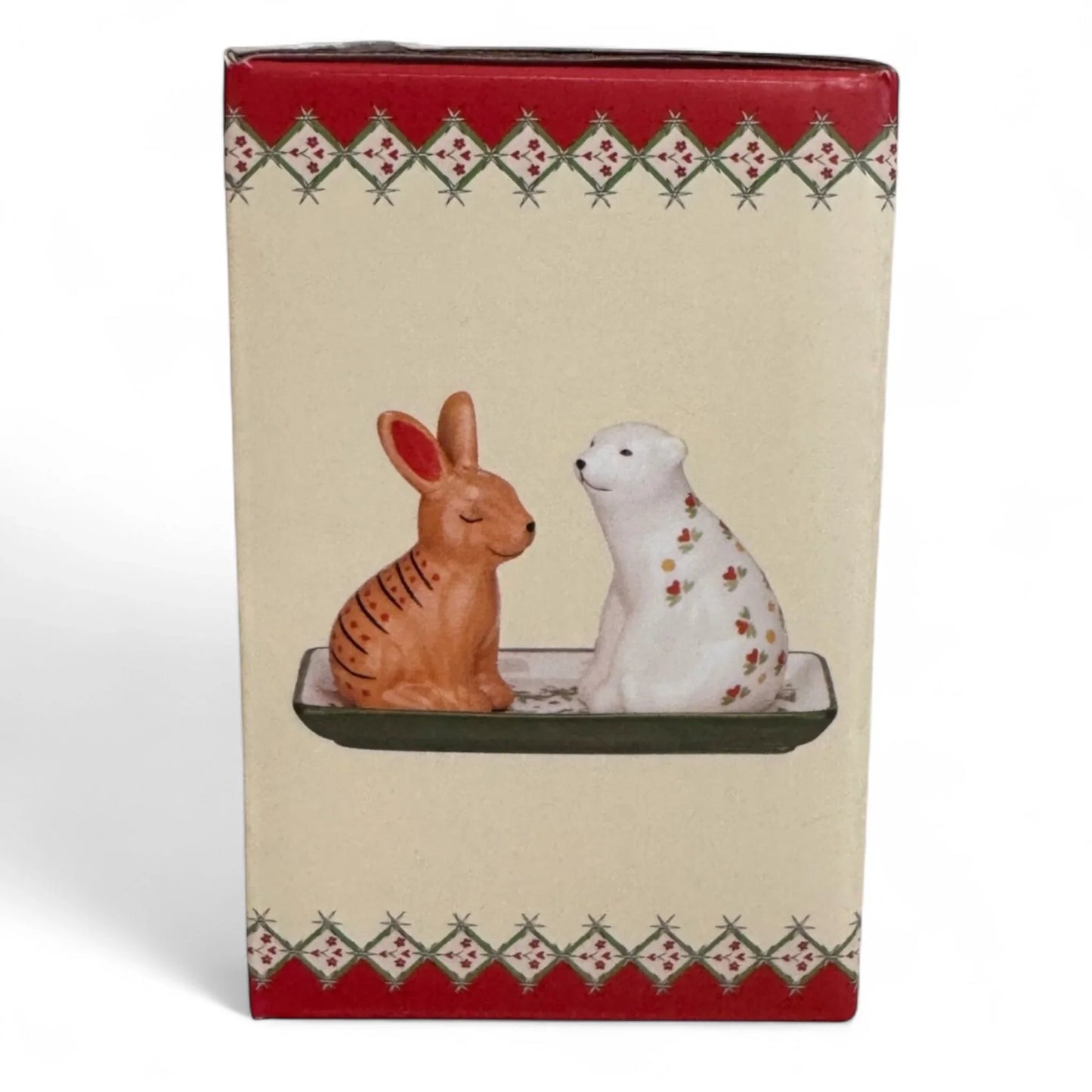 Cath Kidston Easter Salt & Pepper Shakers – Ceramic Bear & Rabbit Boxed Set