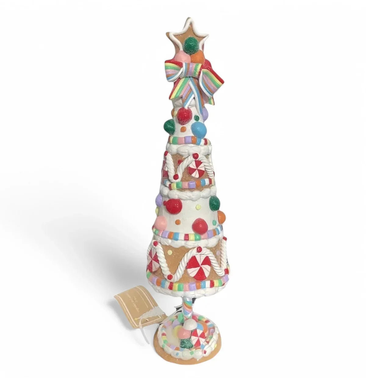 Cupcakes and Cashmere Gingerbread Christmas Tree – 14" Peppermint Candy Cane