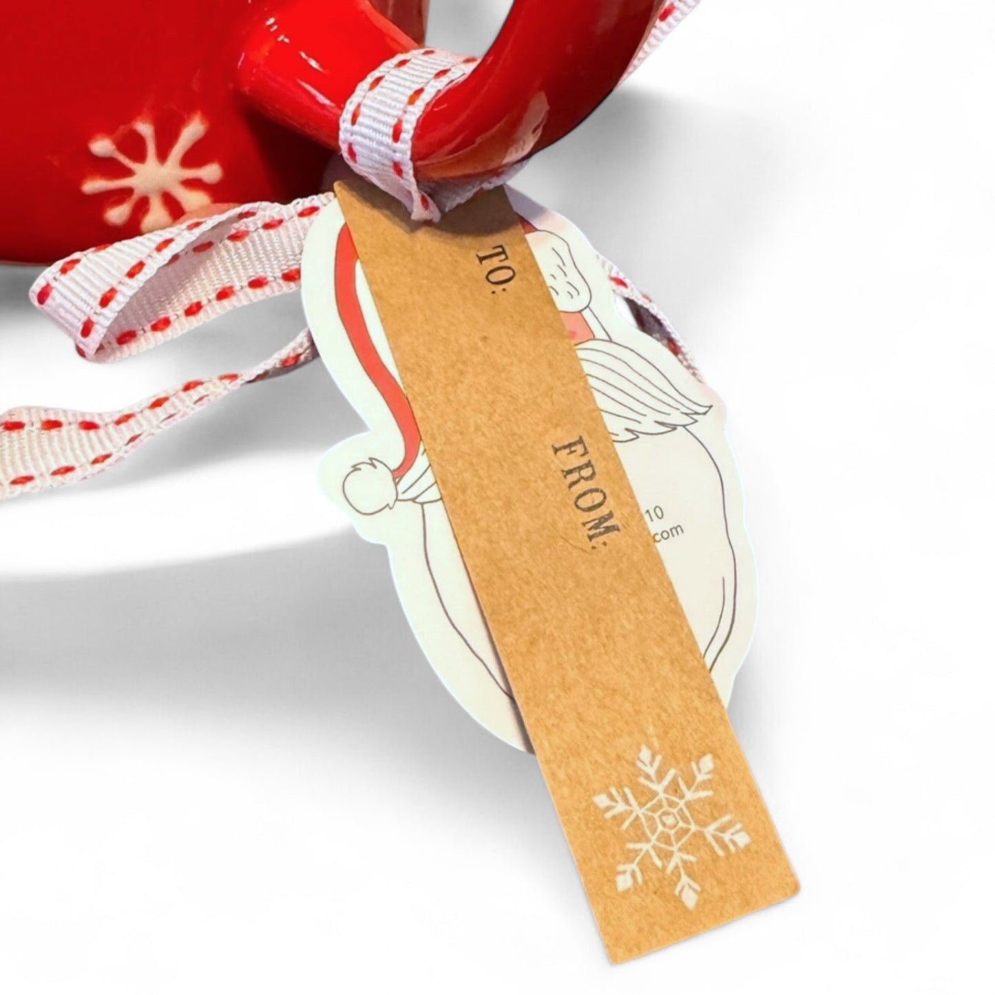 Rae Dunn ’Tis The Season Mug – Red Christmas Coffee Cup with Snowflakes