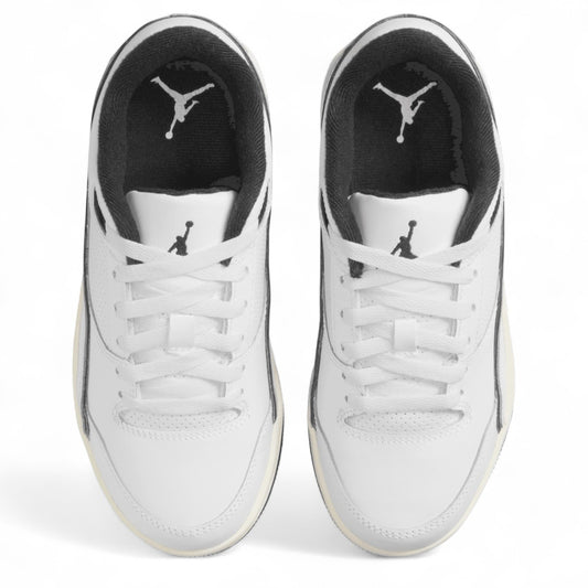 Jordan Flight Court White Sail Black men's sneaker side view