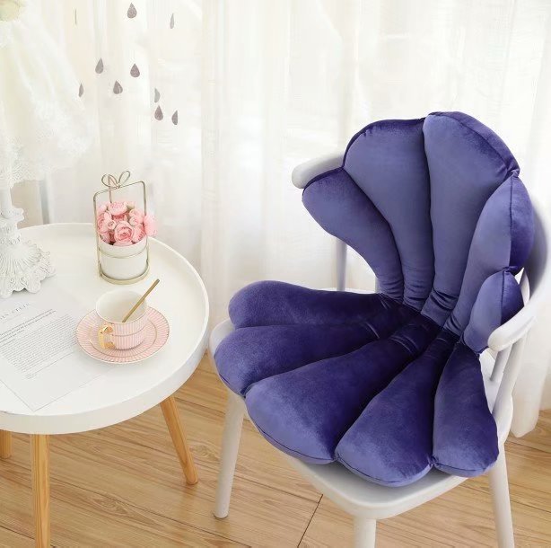 Seashell Velvet Chair Cushion