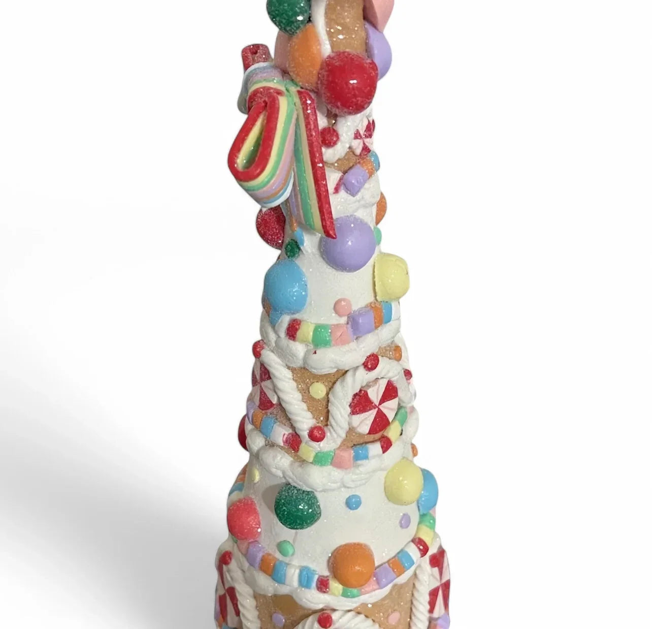Cupcakes and Cashmere Gingerbread Christmas Tree – 14" Peppermint Candy Cane