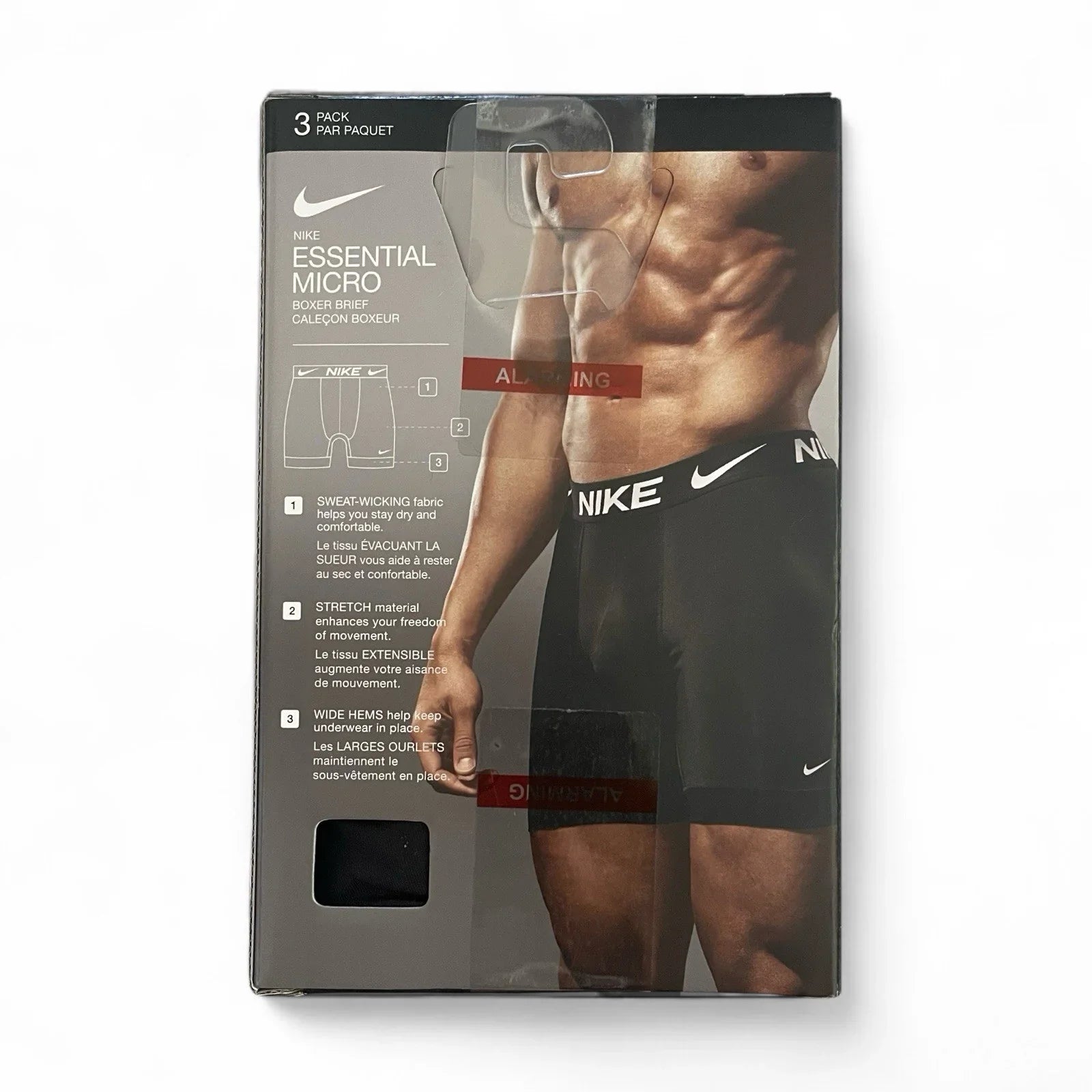 3 Pack Nike Essential Micro DRI-FIT Briefs Size M Black/Red/Green - Trendiez U ♥