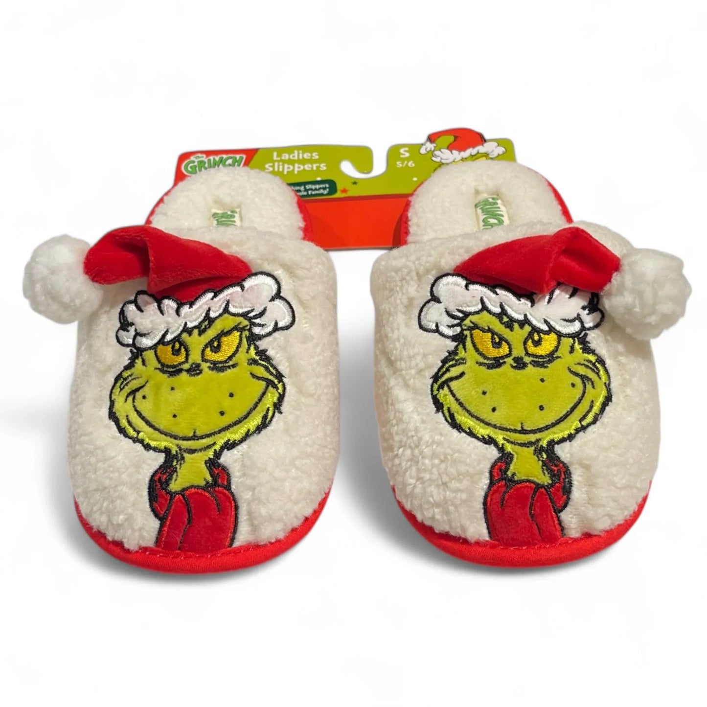Dr. Seuss The Grinch Women’s Christmas Slippers – Fuzzy Holiday House Shoes
