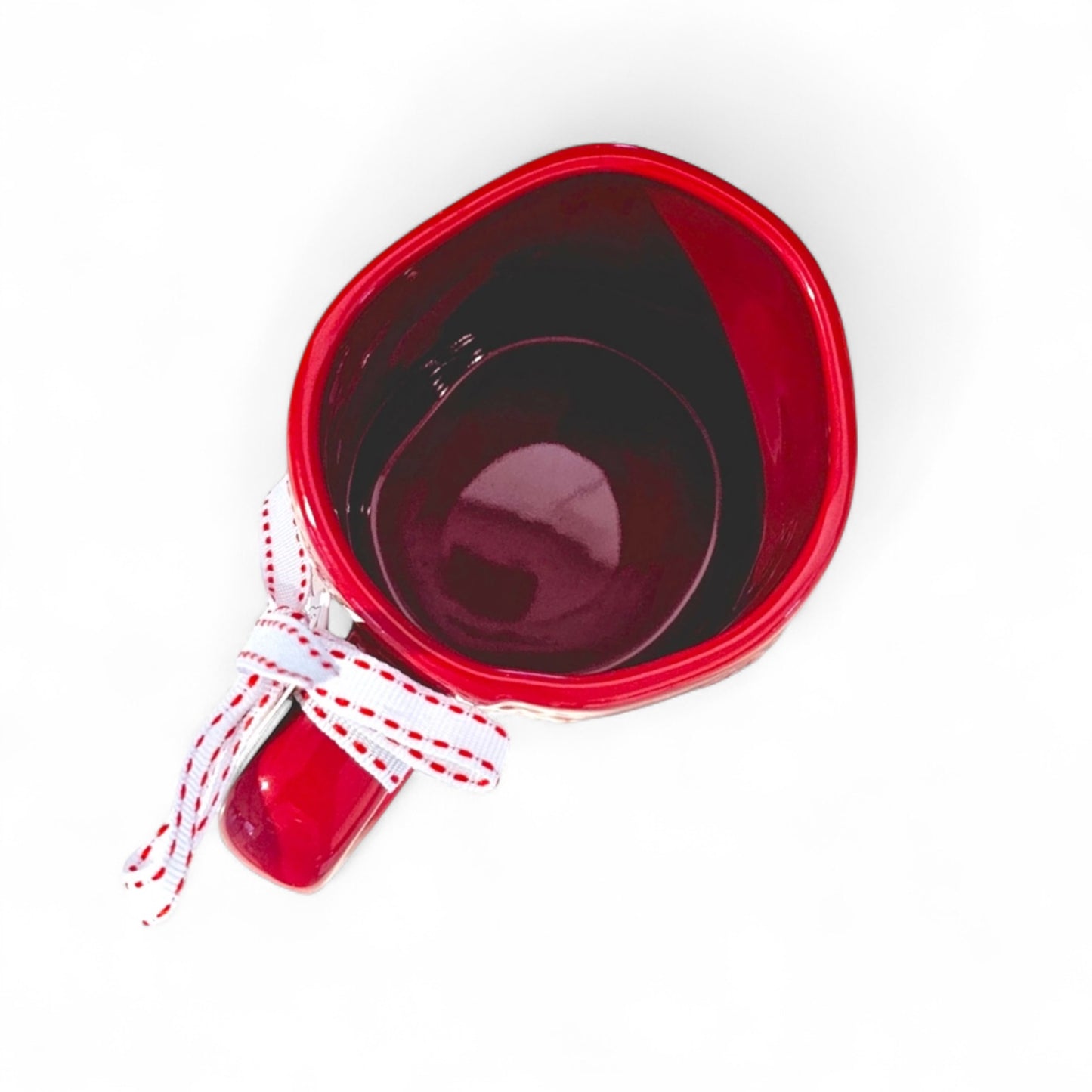 Rae Dunn ’Tis The Season Mug – Red Christmas Coffee Cup with Snowflakes