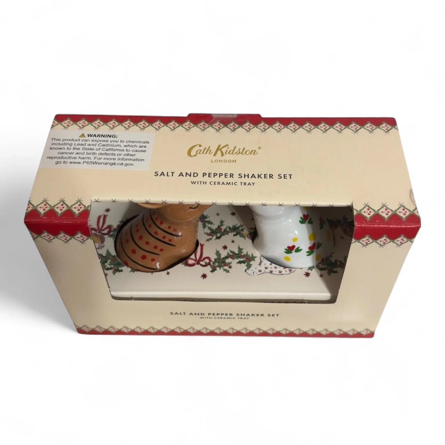 Cath Kidston Easter Salt & Pepper Shakers – Ceramic Bear & Rabbit Boxed Set