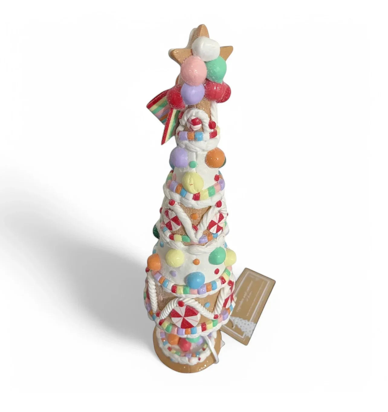 Cupcakes and Cashmere Gingerbread Christmas Tree – 14" Peppermint Candy Cane