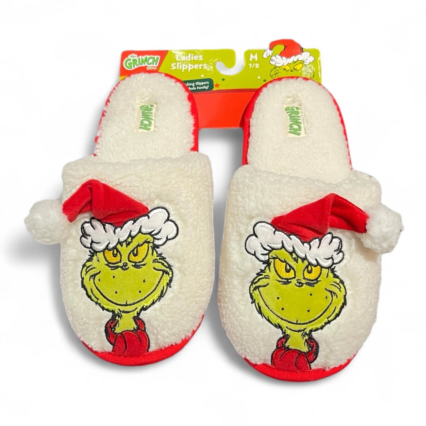 Dr. Seuss The Grinch Women’s Christmas Slippers – Fuzzy Holiday House Shoes