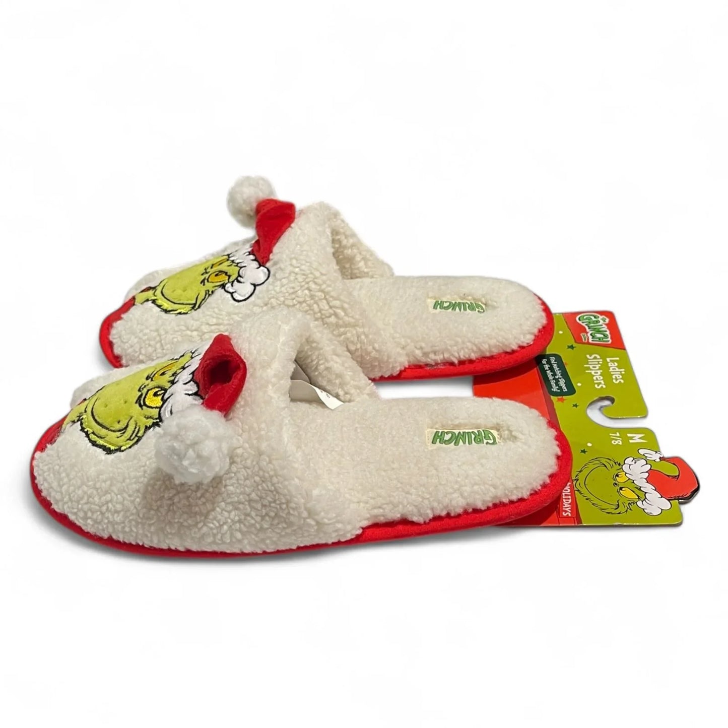 Dr. Seuss The Grinch Women’s Christmas Slippers – Fuzzy Holiday House Shoes