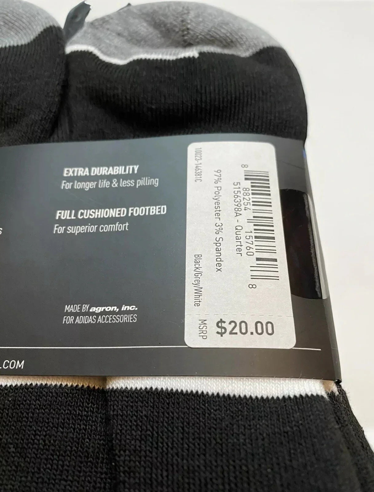 Adidas Men’s Performance Aeroready Socks – 6-Pack Quarter Cut, Size 6-12 - Trendiez U ♥