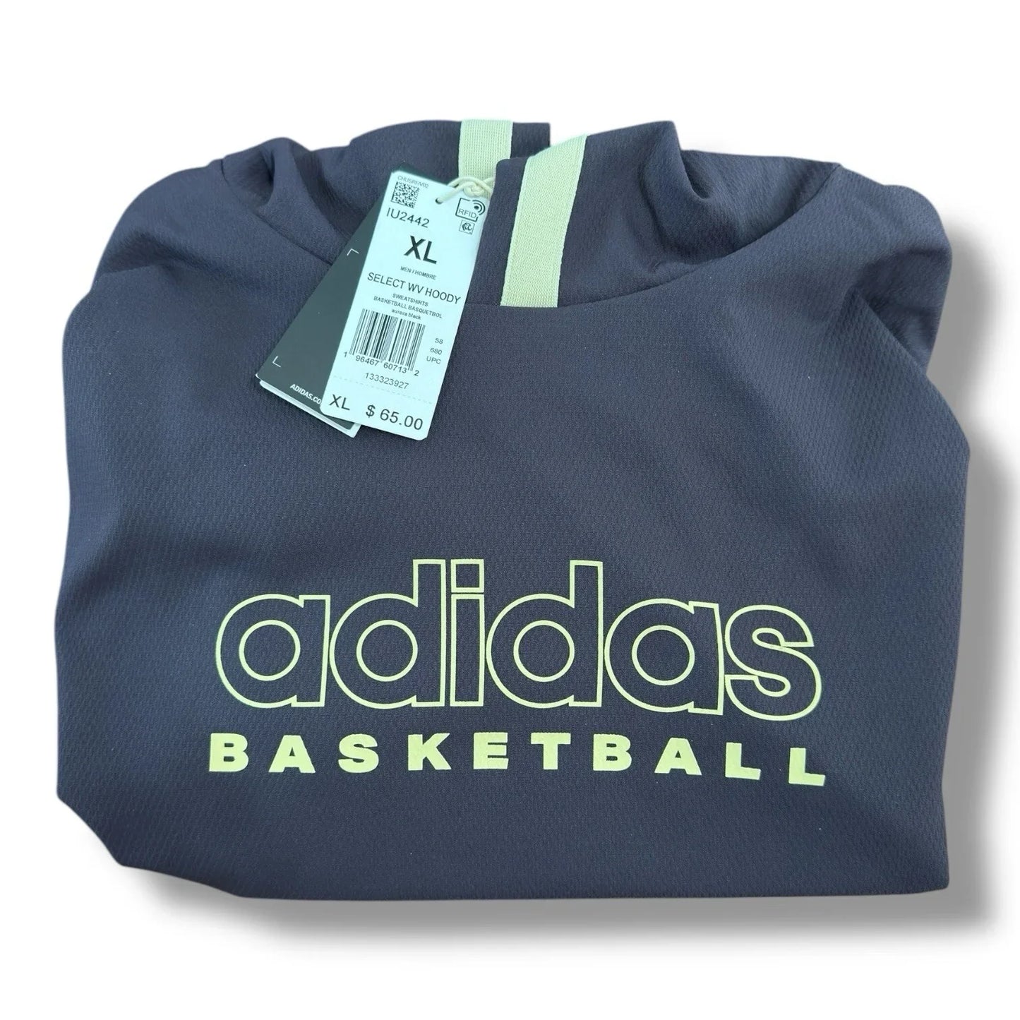 Adidas Select Men’s Basketball Hoodie – XL Aurora Black Sweatshirt (IU2442) - Trendiez U ♥