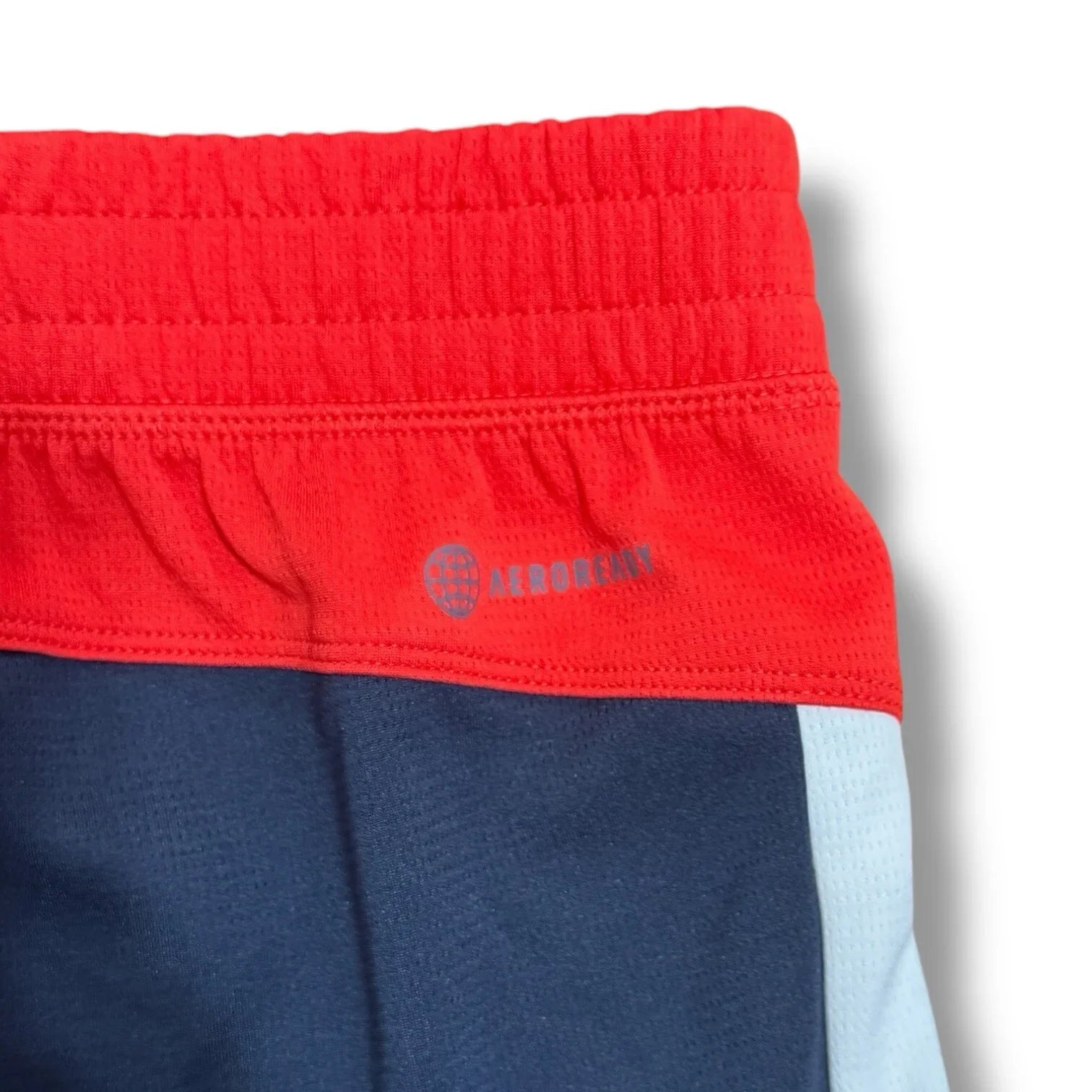 Adidas Women Pacer All Gym Seasonal Rib High-Rise Tonal Color block Shorts Small - Trendiez U ♥