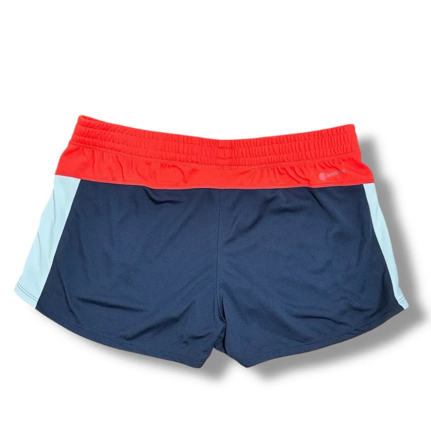 Adidas Women Pacer All Gym Seasonal Rib High-Rise Tonal Color block Shorts Small - Trendiez U ♥