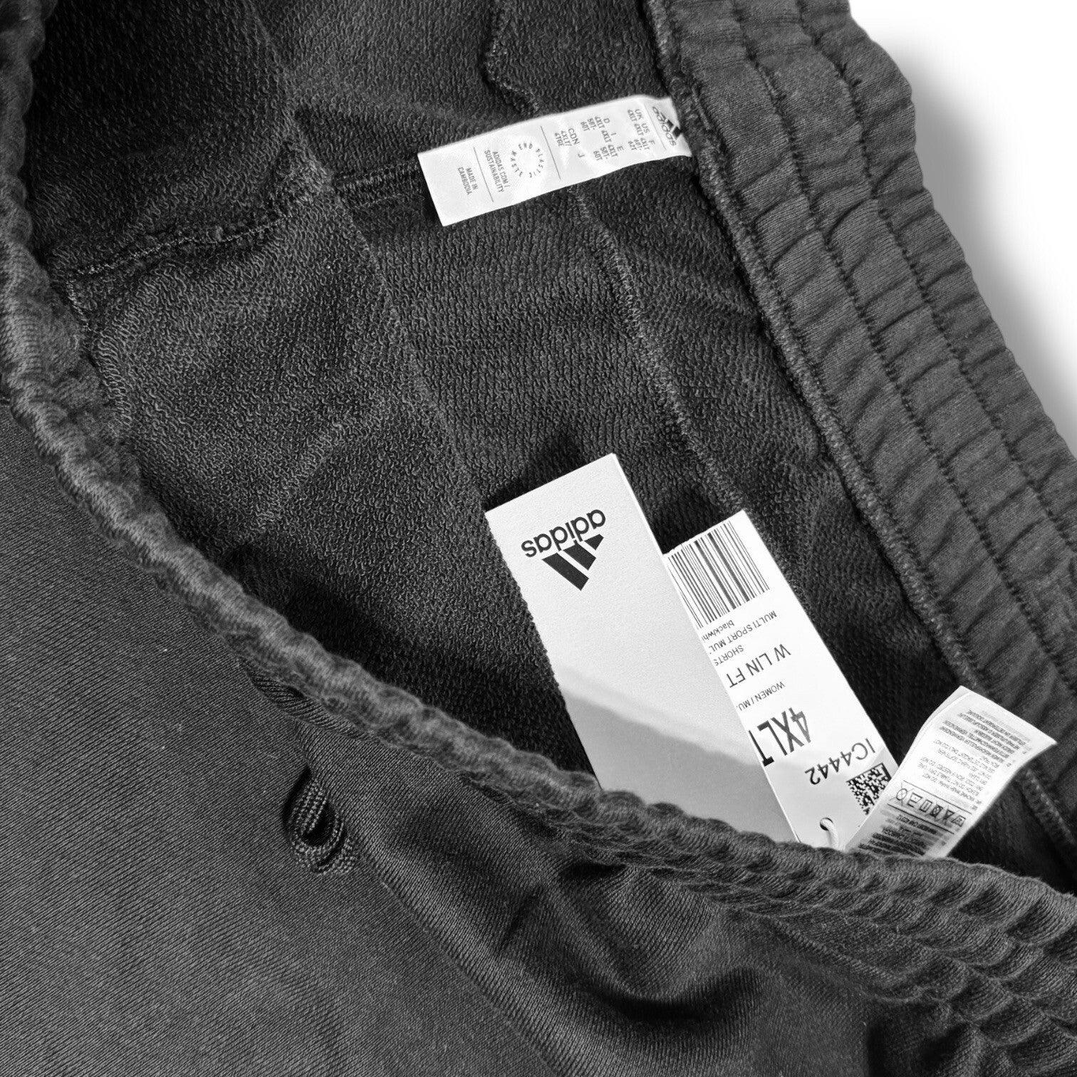 Adidas Women’s Size 4XL 100% Cotton Black Shorts, Elastic Drawstring Waist - Trendiez U ♥