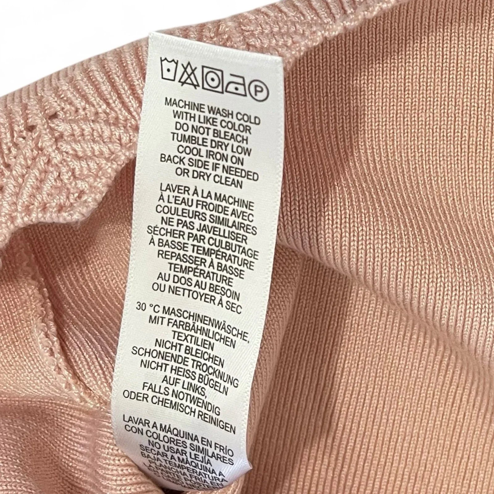 Adrianna Papell Crocheted Embellished Cardigan Size XL Pink Viscose - Trendiez U ♥