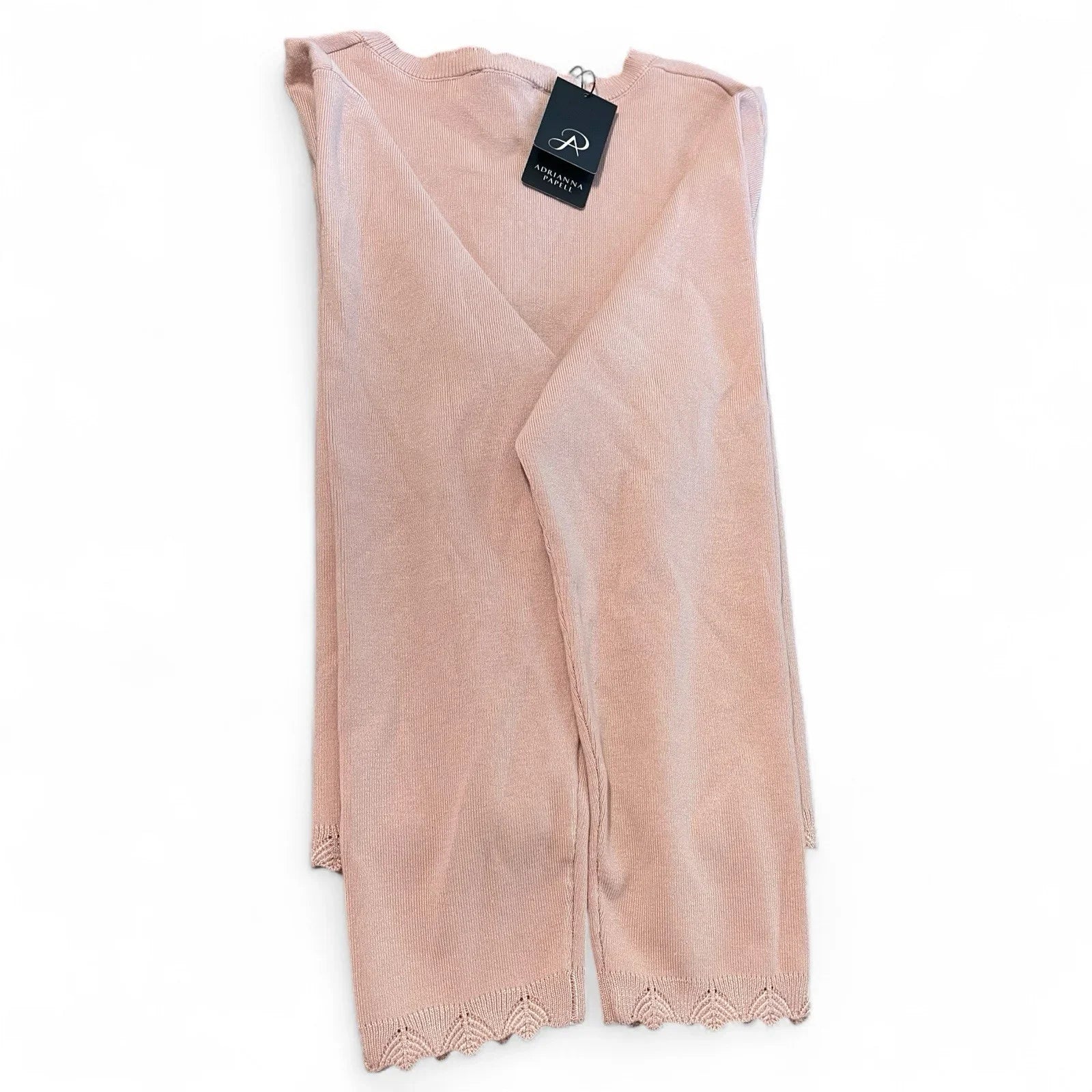 Adrianna Papell Crocheted Embellished Cardigan Size XL Pink Viscose - Trendiez U ♥