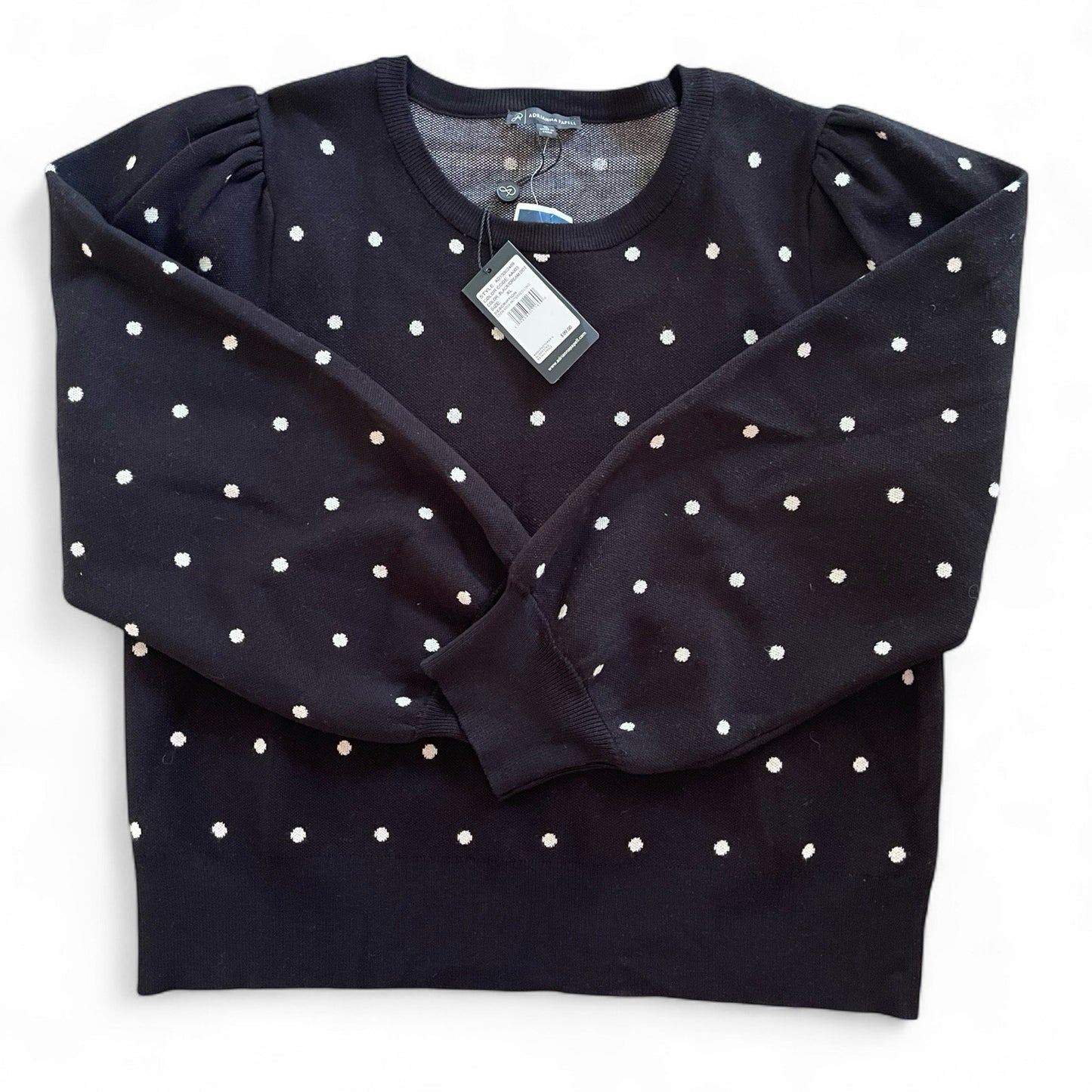 Adrianna Papell Polka Dot Sweater size XL Viscose Blend Soft Elegant - Trendiez U ♥