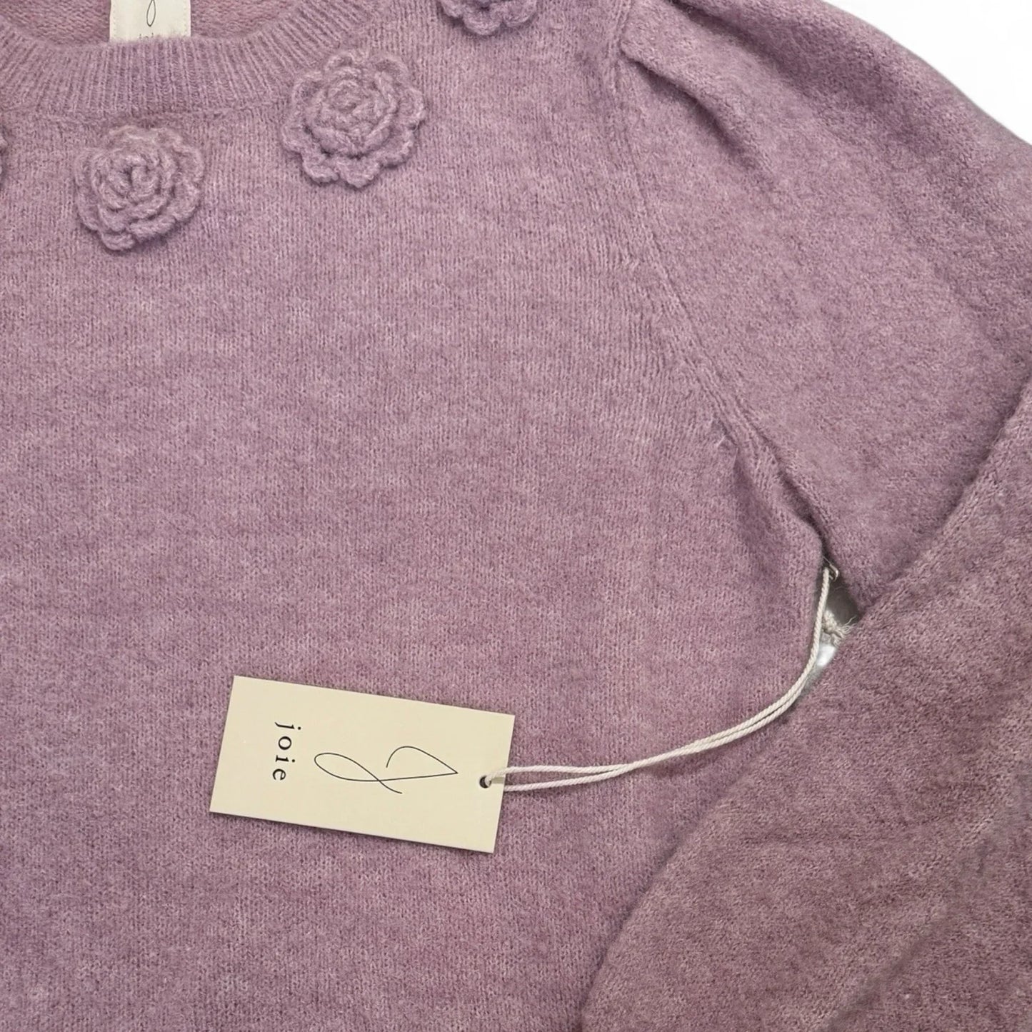 Anthropologie Joie Women’s Sweater – Purple Floral Appliqué, Medium - Trendiez U ♥