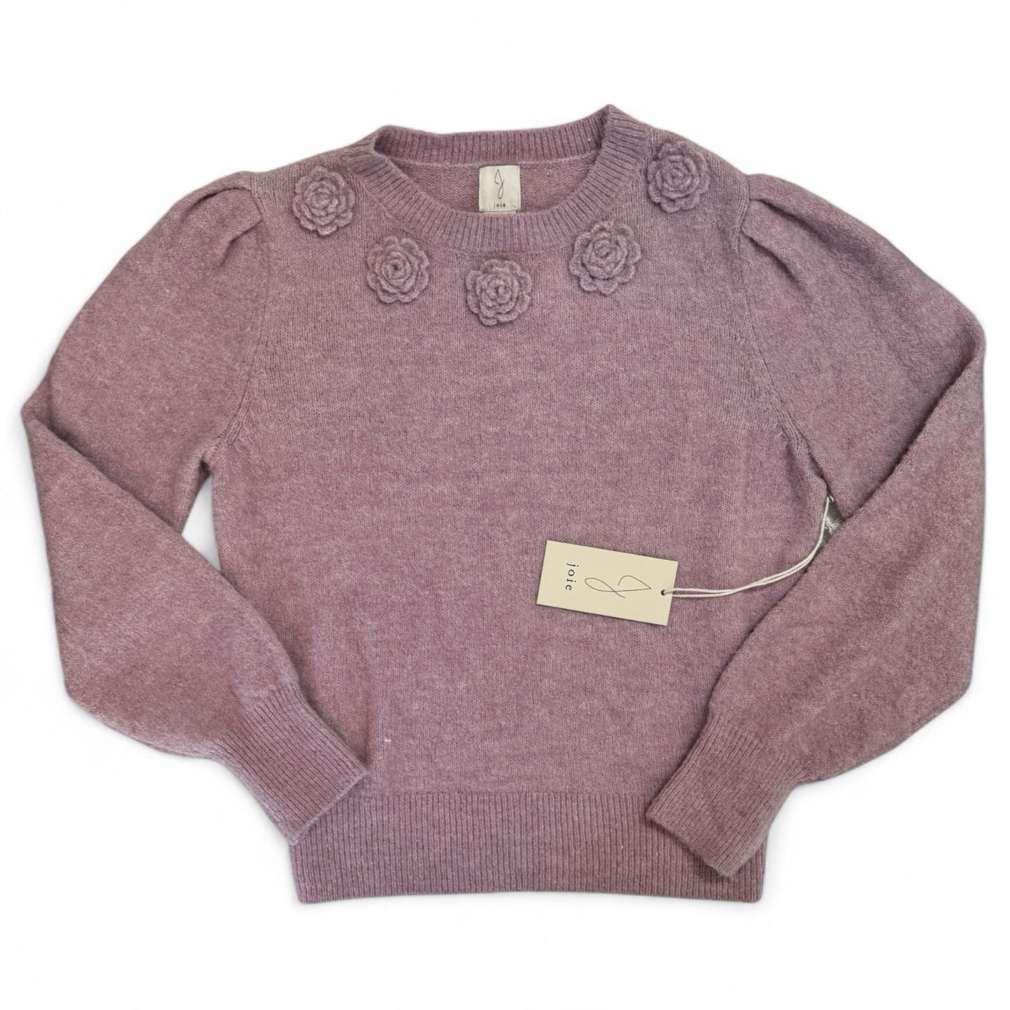 Anthropologie Joie Women’s Sweater – Purple Floral Appliqué, Medium - Trendiez U ♥