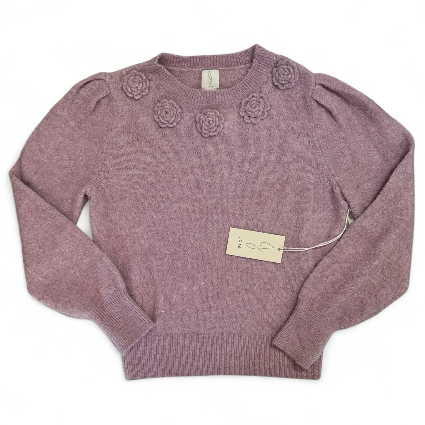 Anthropologie Joie Women’s Sweater – Purple Floral Appliqué, Medium - Trendiez U ♥