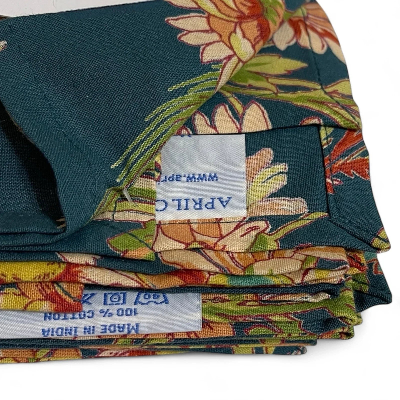 April Cornell Autumn Floral French Country Napkin Set 10pc 16x16” 100% Cotton - Trendiez U ♥