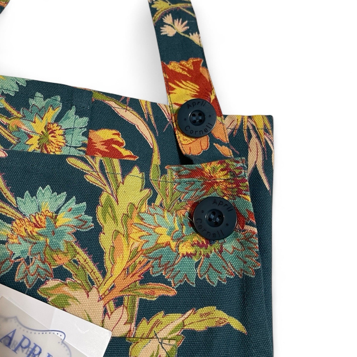 April Cornell Autumn Floral Kitchen Chef Apron French Country Cotton - Trendiez U ♥