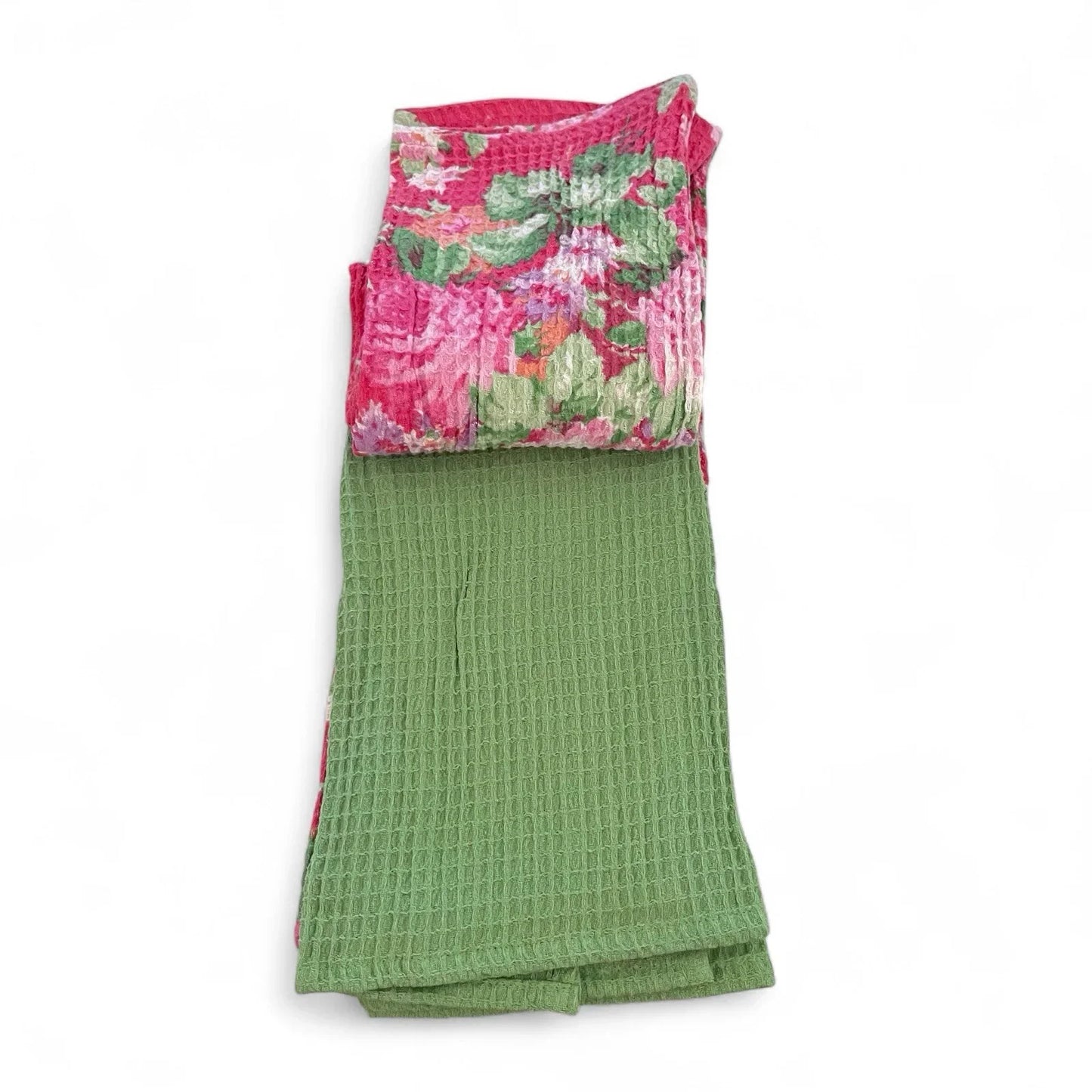 April Cornell Floral Waffle Weave Kitchen Dish Towels 100% Cotton Set of 3 - Trendiez U ♥