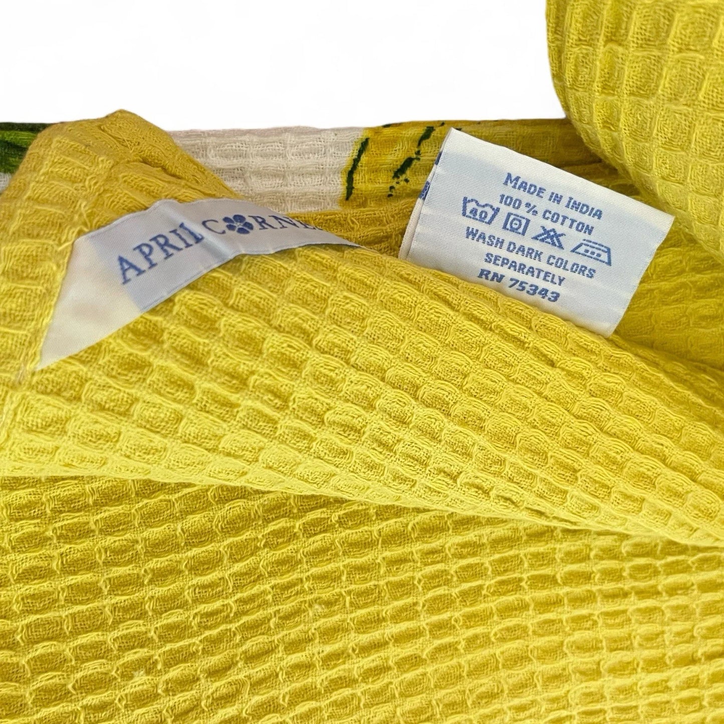 April Cornell Waffle Weave Lemons Kitchen Dish Towels - Trendiez U ♥