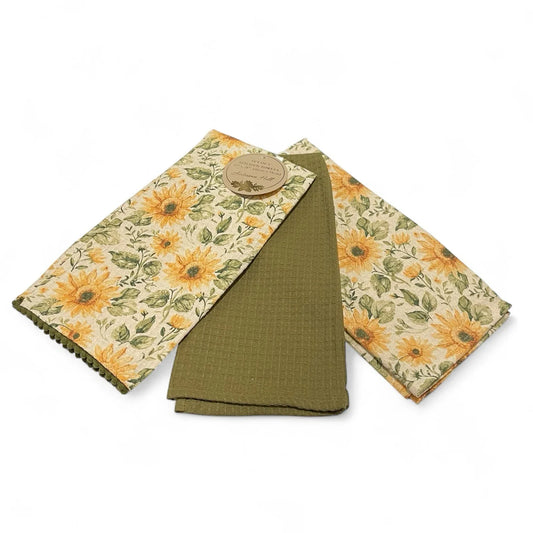 Autumn Hill Kitchen Towel Set 2-Piece Sunflower Farmhouse - Trendiez U ♥