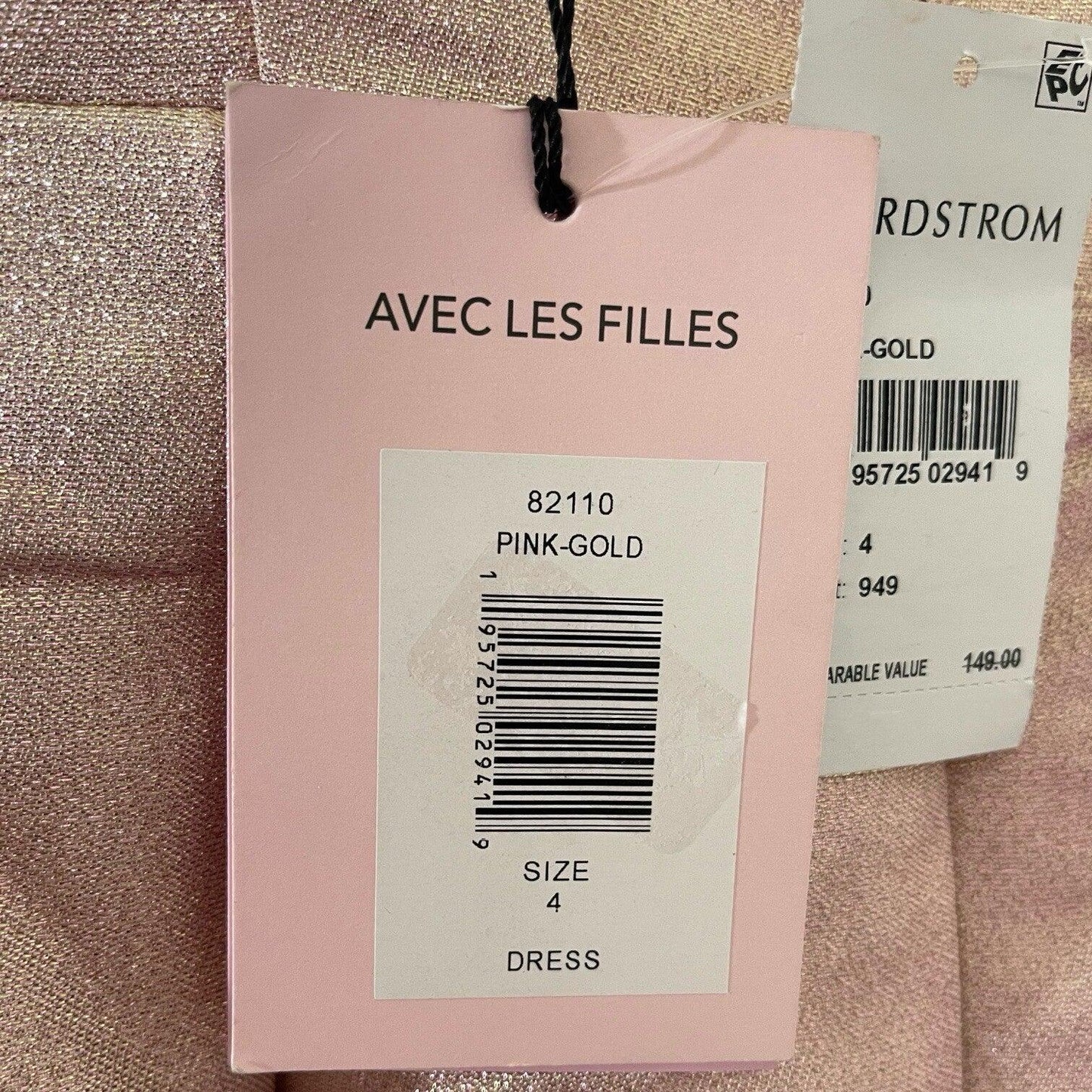 Avec Les Filles Pink Shimmer Fit & Flare Mini Dress Sz 4 Pleaded Cocktail Dress - Trendiez U ♥