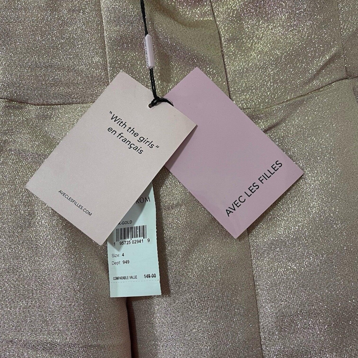 Avec Les Filles Pink Shimmer Fit & Flare Mini Dress Sz 4 Pleaded Cocktail Dress - Trendiez U ♥