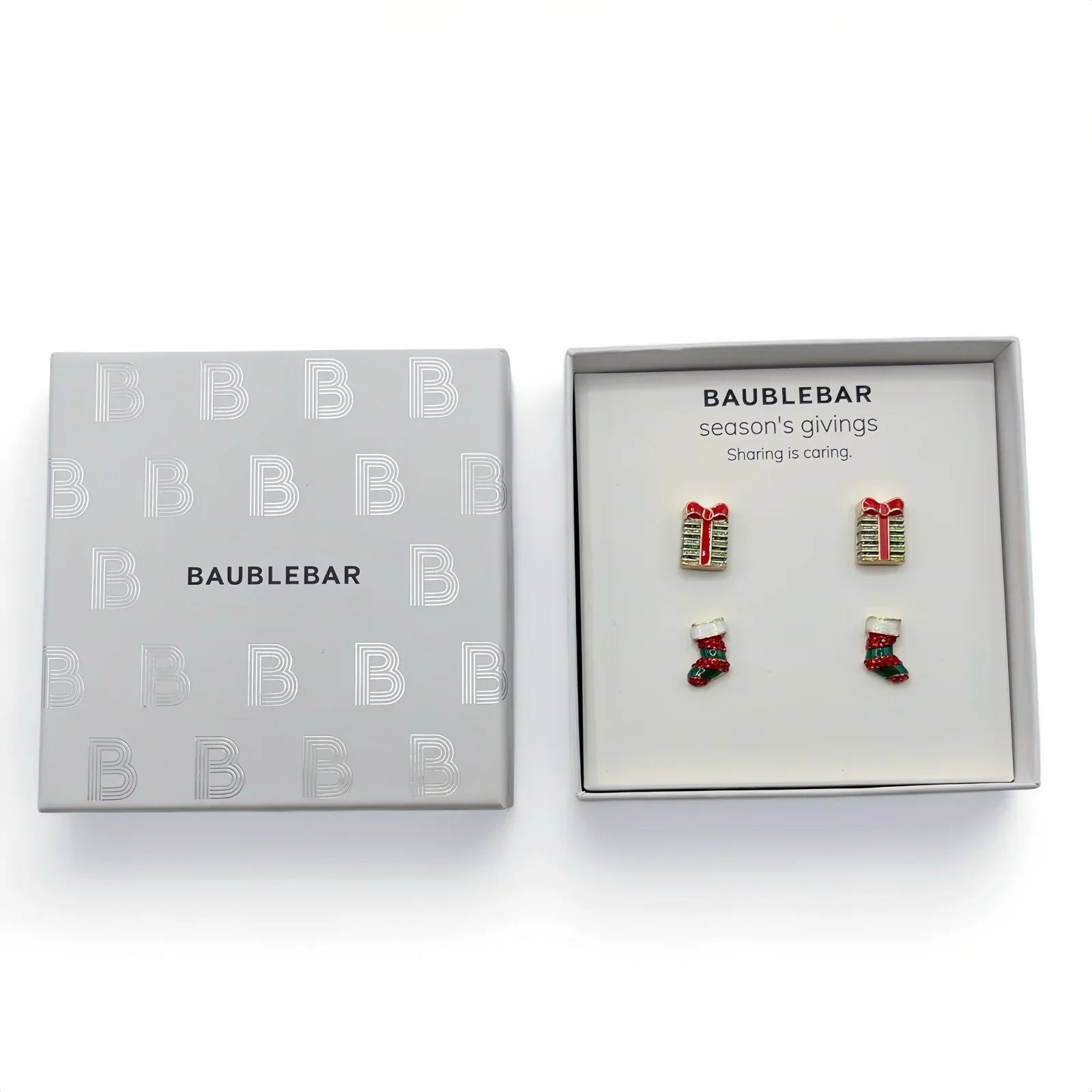 BaubleBar Christmas Stocking Earrings Presents Santa Holiday Party Stud - Trendiez U ♥