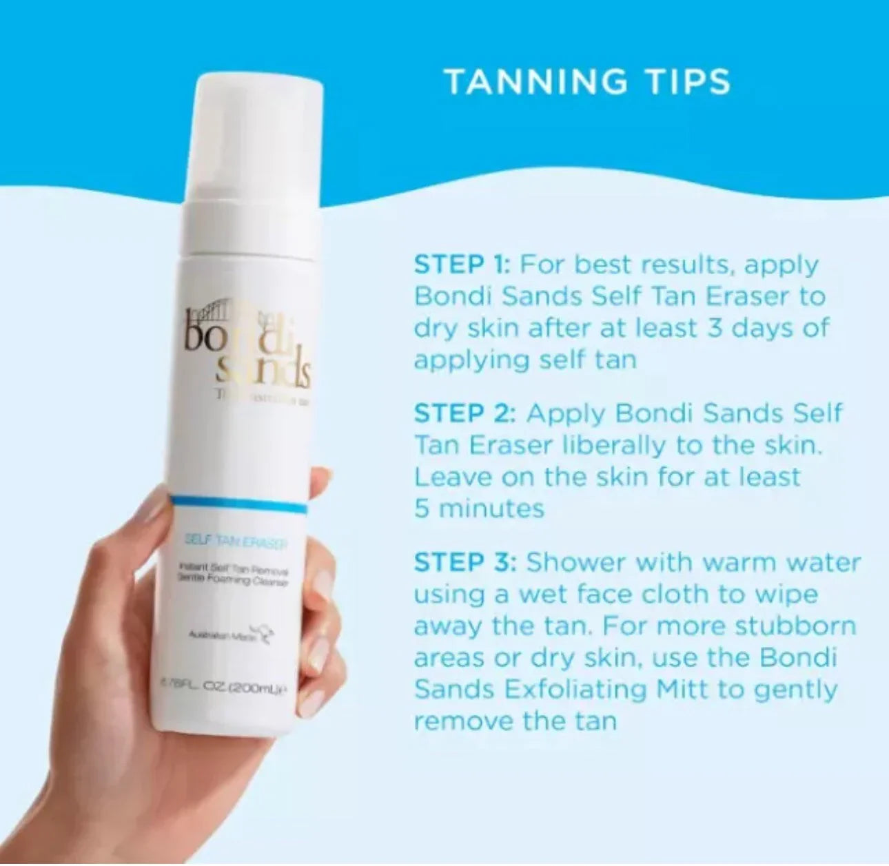 Bondi Sands Self Tan Eraser Instant Self Tan Foaming Eraser 7.04 fl oz - Trendiez U ♥