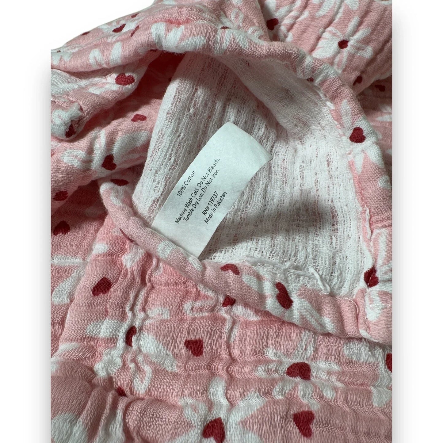 Boundary Kitchen Towels - Pink Floral Hearts 100% Cotton - Trendiez U ♥