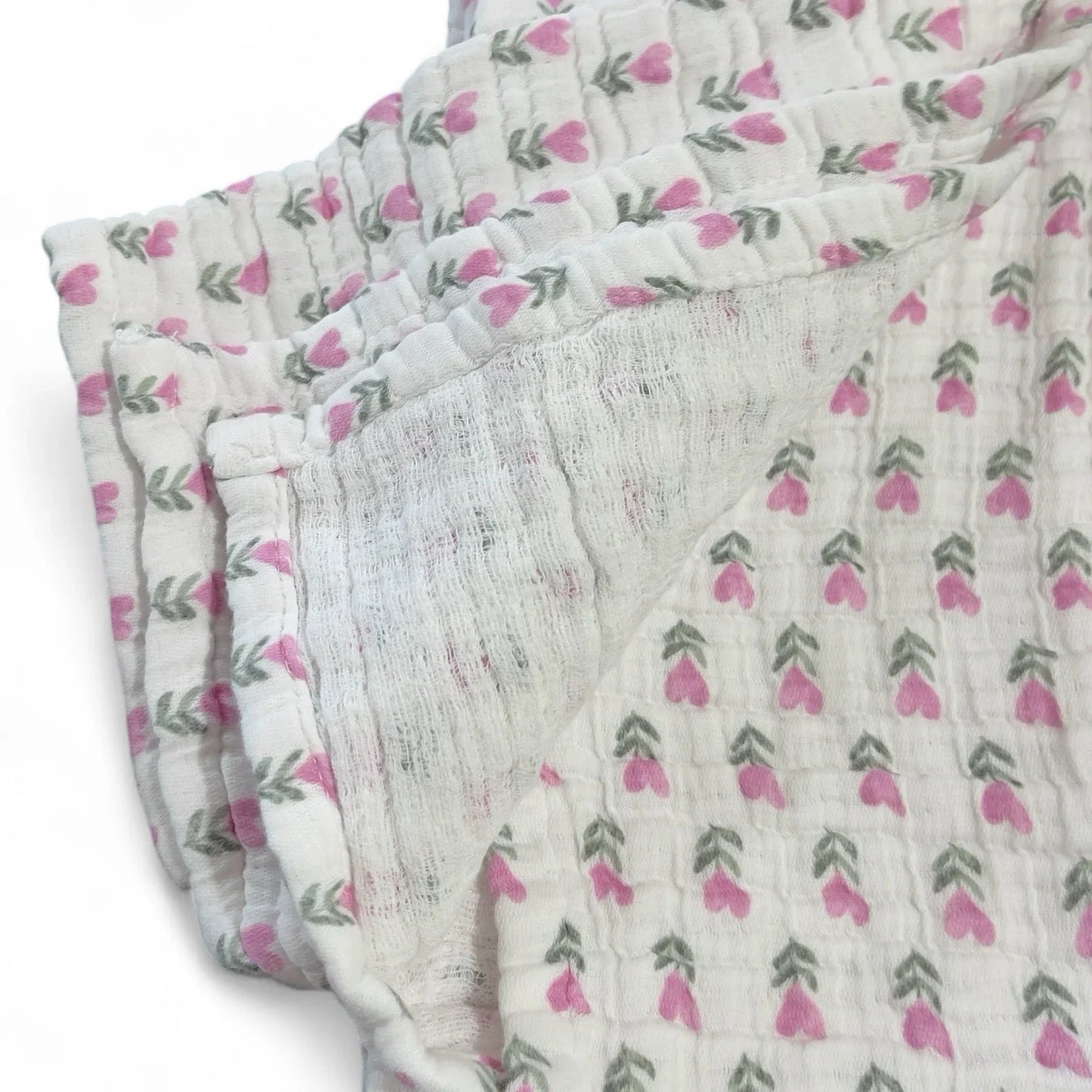 Boundary Pink Floral Hearts 100% Cotton Absorbent Kitchen Towels - Trendiez U ♥
