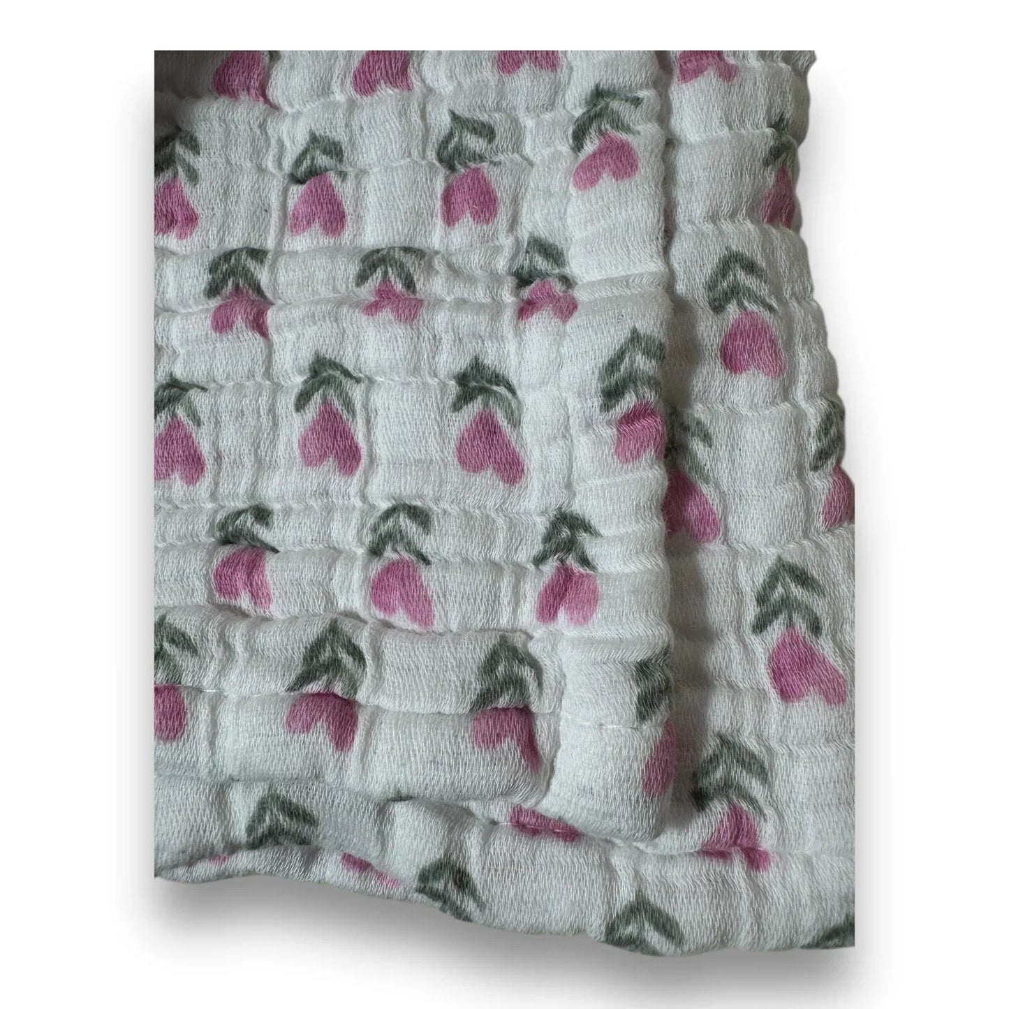 Boundary Pink Floral Hearts 100% Cotton Absorbent Kitchen Towels - Trendiez U ♥