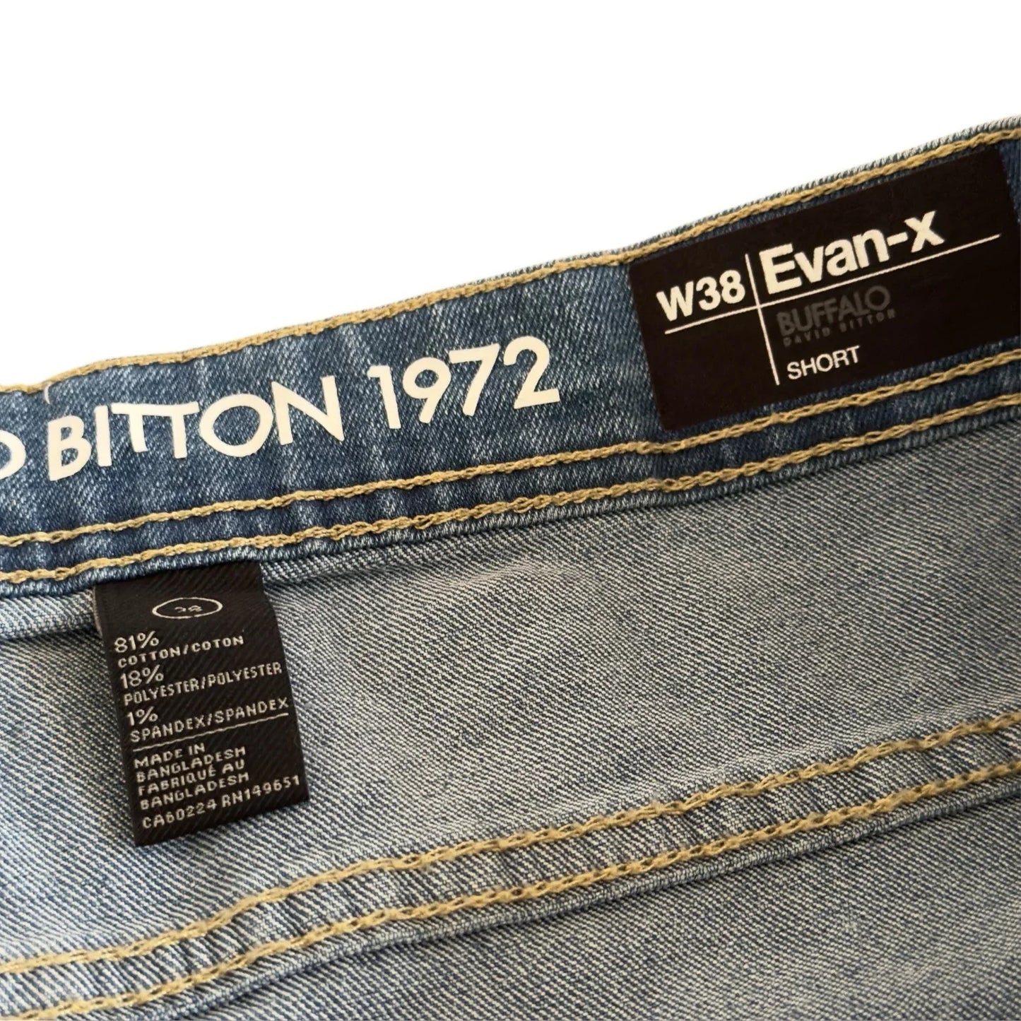 Buffalo David Bitton Evan-X Basic Blue Denim Jean Shorts - Trendiez U ♥