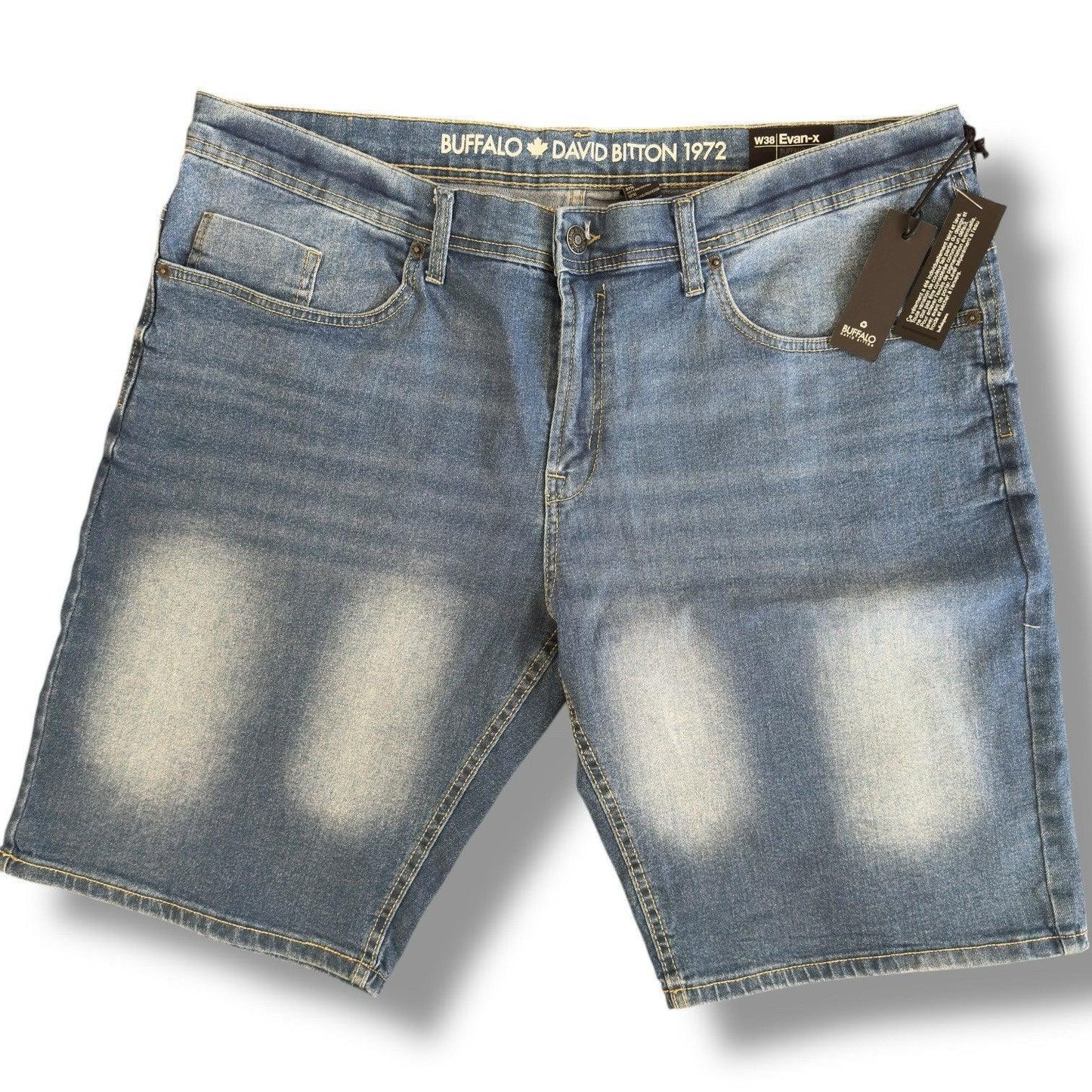 Buffalo David Bitton Evan-X Basic Blue Denim Jean Shorts - Trendiez U ♥