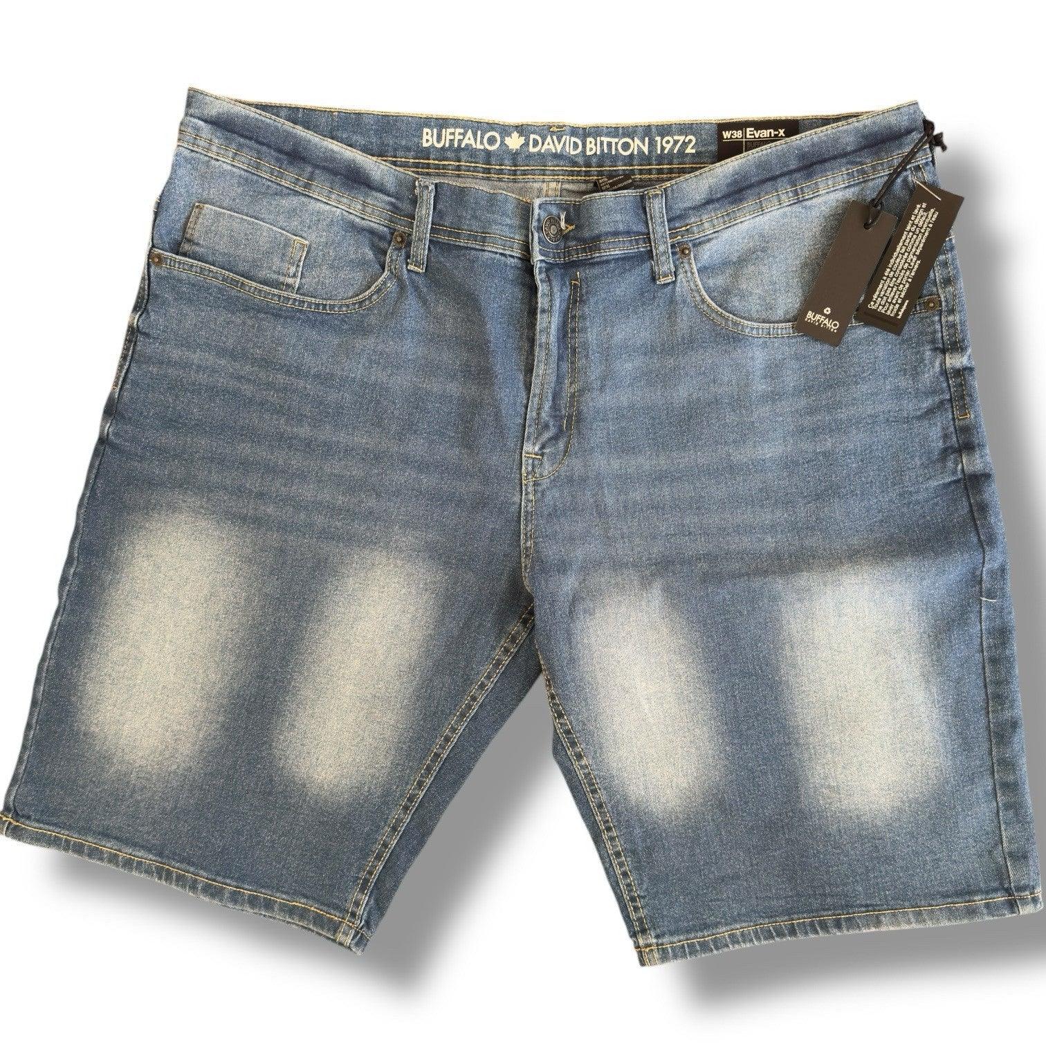 Buffalo David Bitton Evan-X Basic Blue Denim Jean Shorts - Trendiez U ♥