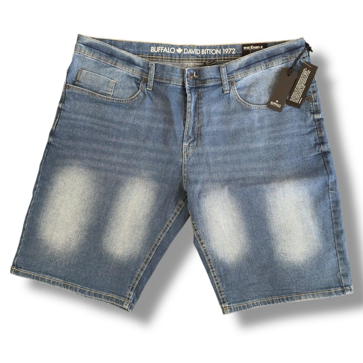 Buffalo David Bitton Evan-X Basic Blue Denim Jean Shorts - Trendiez U ♥