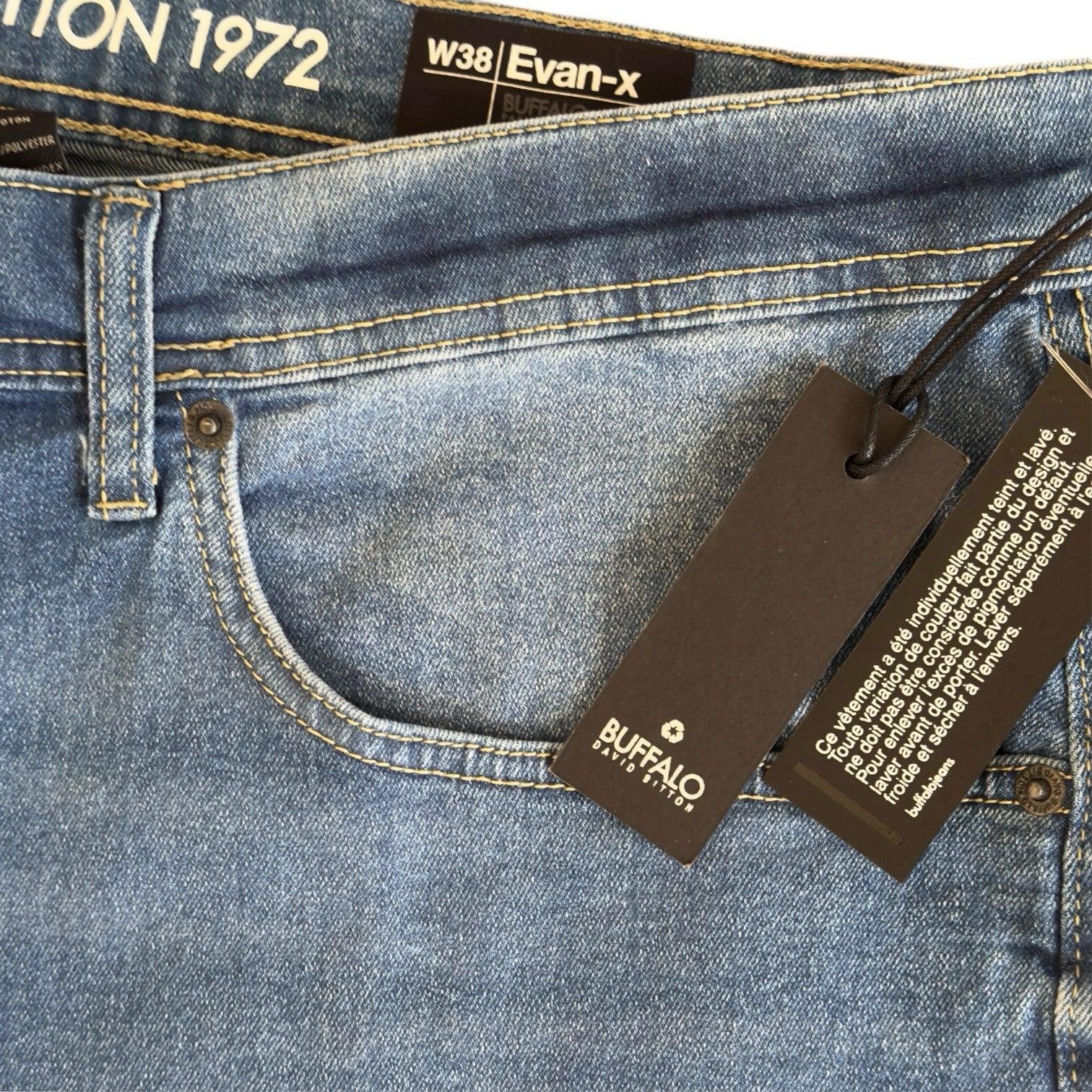 Buffalo David Bitton Evan-X Basic Blue Denim Jean Shorts - Trendiez U ♥