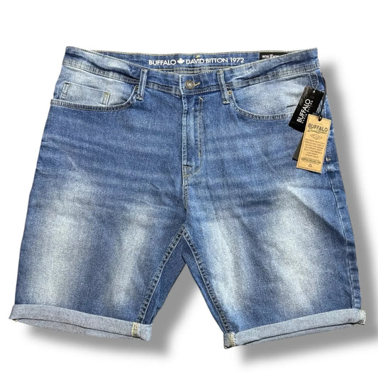 Buffalo David Bitton Evan-X Basic Blue Denim Jean Shorts - Trendiez U ♥