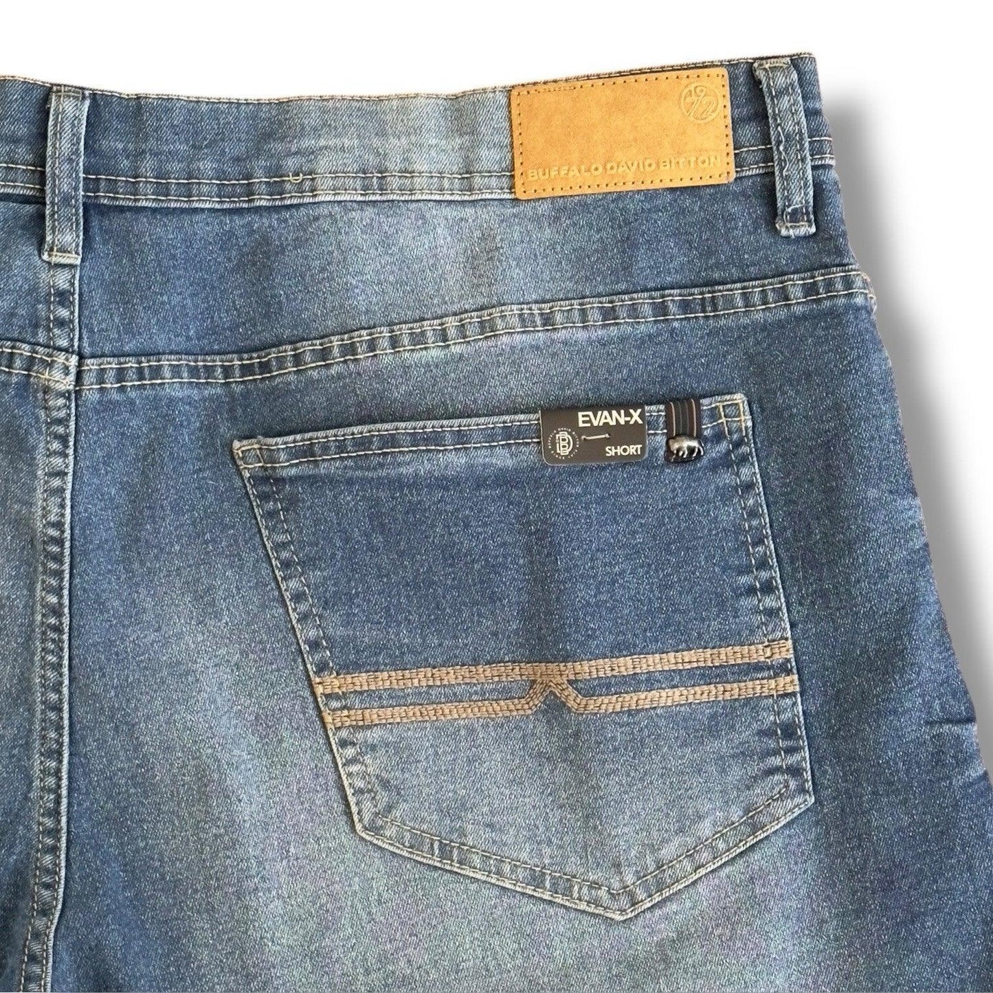 Buffalo David Bitton Evan-X Basic Blue Denim Jean Shorts - Trendiez U ♥
