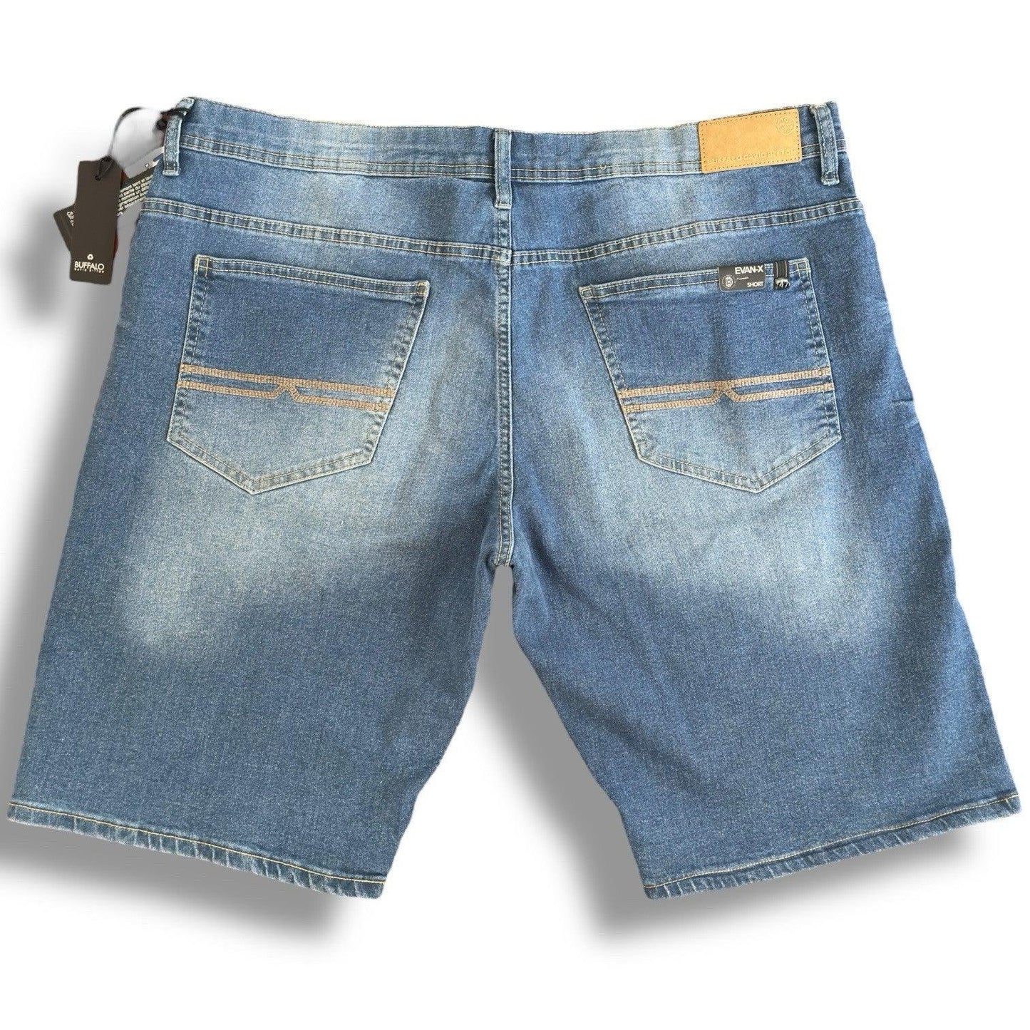 Buffalo David Bitton Evan-X Basic Blue Denim Jean Shorts - Trendiez U ♥