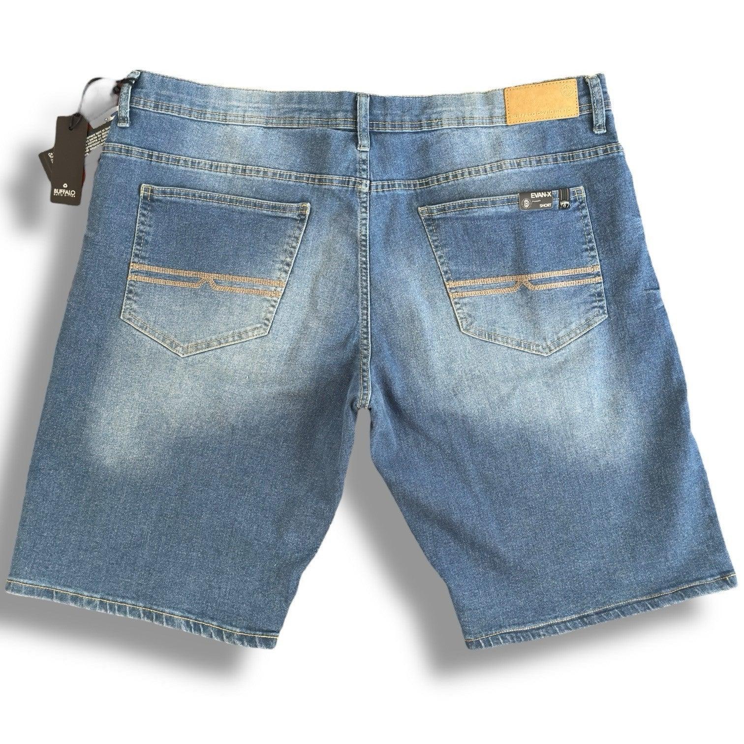 Buffalo David Bitton Evan-X Basic Blue Denim Jean Shorts - Trendiez U ♥