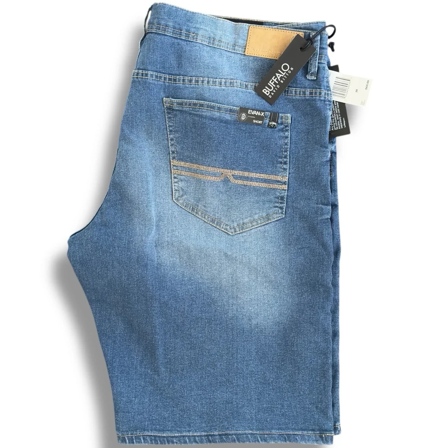 Buffalo David Bitton Evan-X Basic Blue Denim Jean Shorts - Trendiez U ♥
