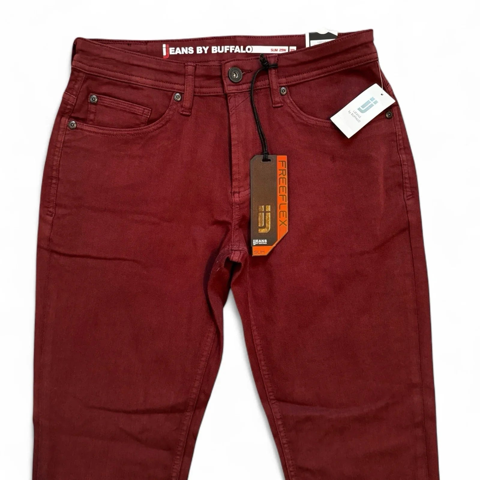 Buffalo David Bitton Straight Six Jeans – Men’s 29x30 Burgundy Free Flex - Trendiez U ♥