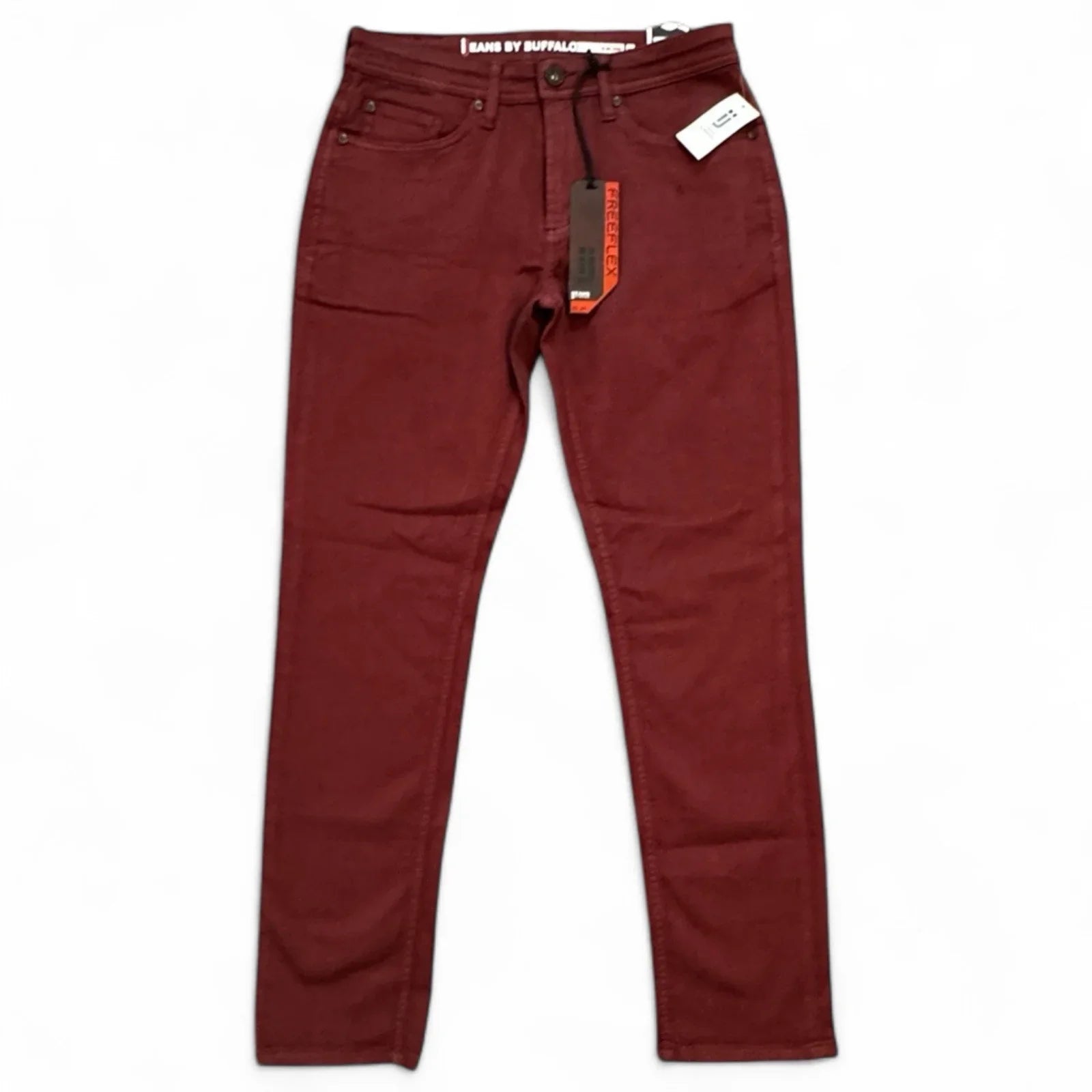 Buffalo David Bitton Straight Six Jeans – Men’s 29x30 Burgundy Free Flex - Trendiez U ♥