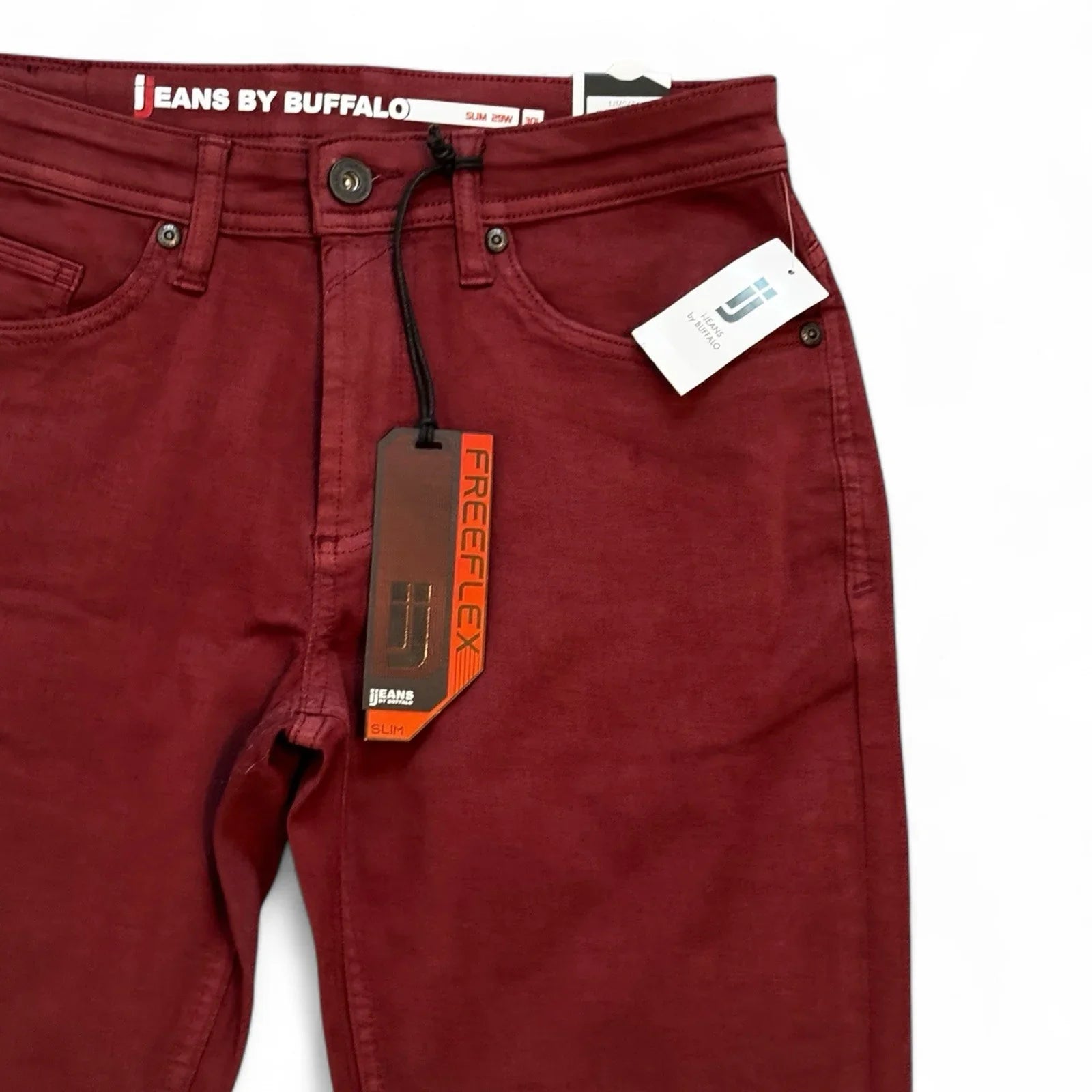 Buffalo David Bitton Straight Six Jeans – Men’s 29x30 Burgundy Free Flex - Trendiez U ♥