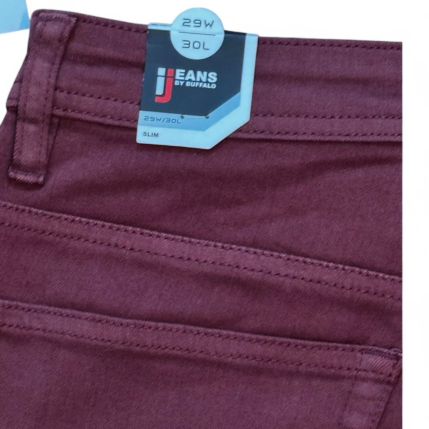 Buffalo David Bitton Straight Six Jeans – Men’s 29x30 Burgundy Free Flex - Trendiez U ♥